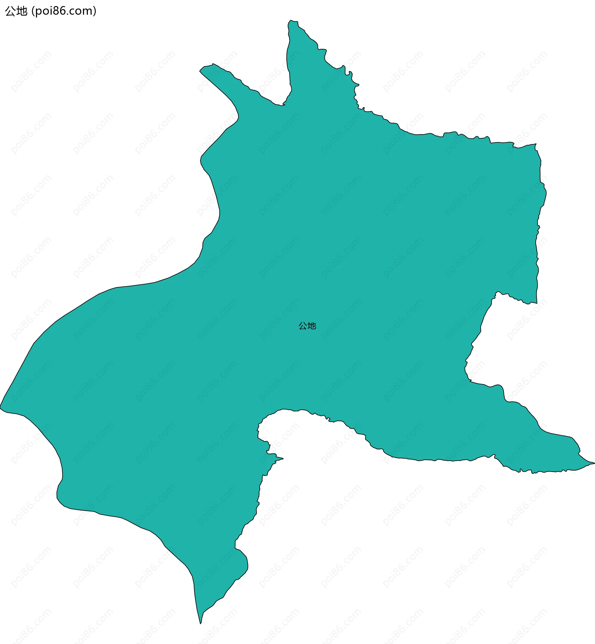 公地边界地图