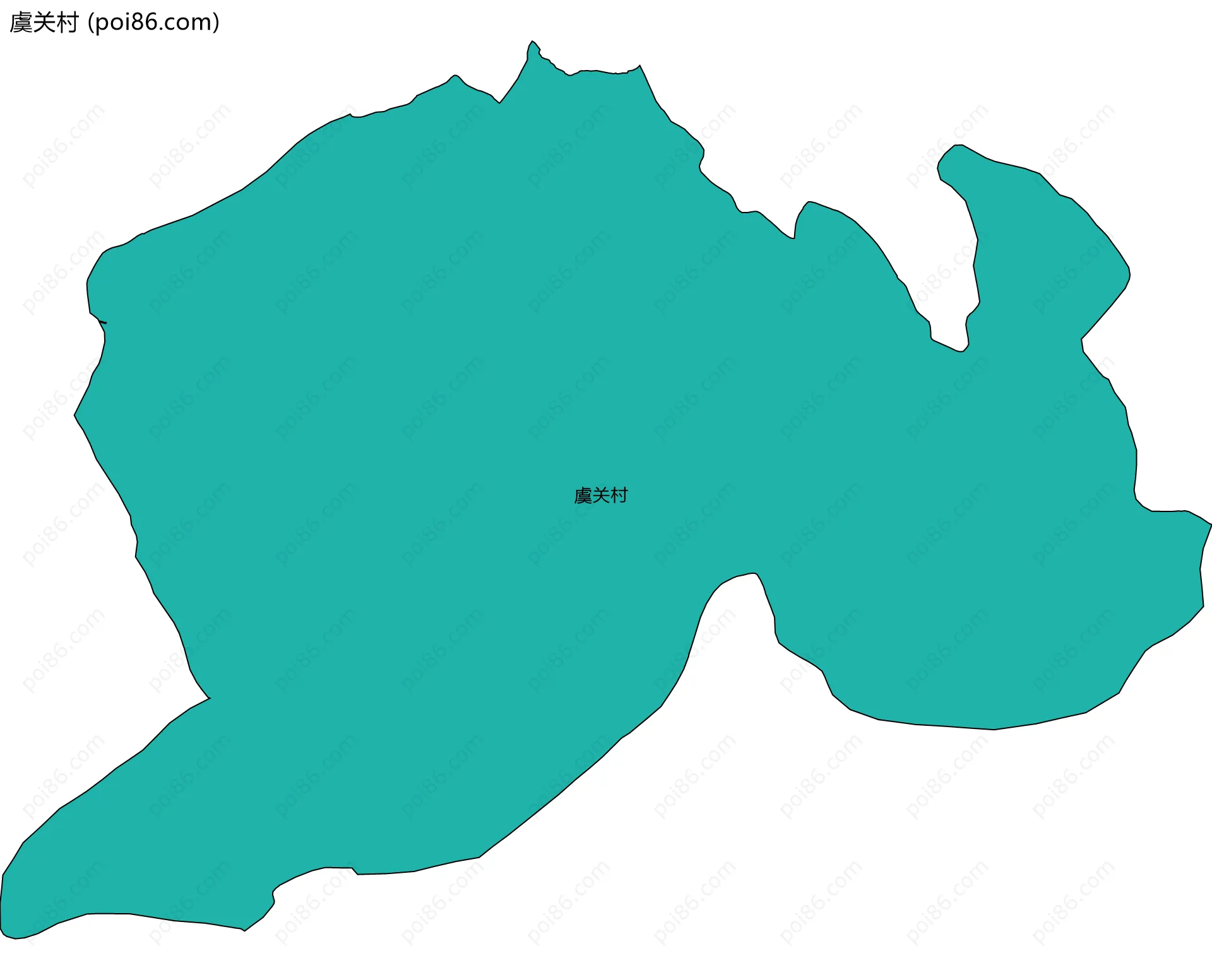 虞关村边界地图
