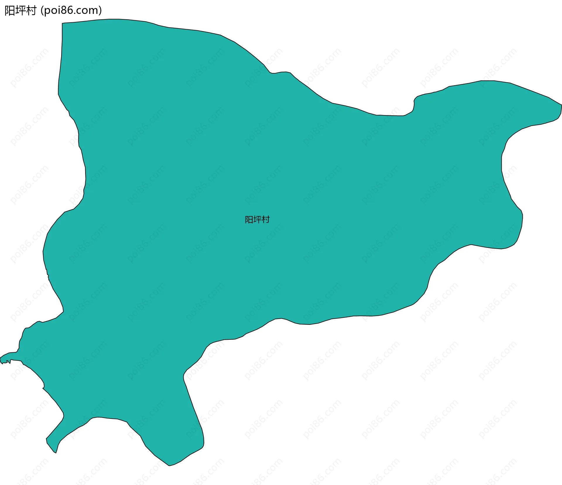 阳坪村边界地图