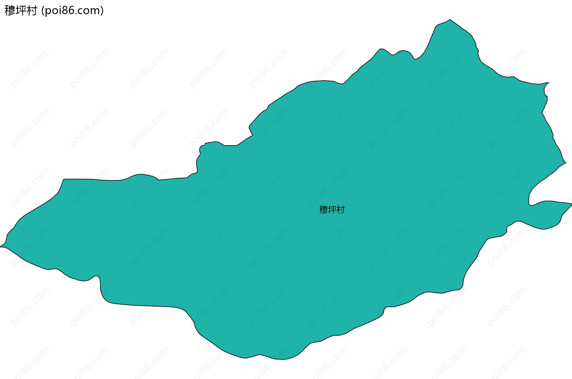 穆坪村边界地图