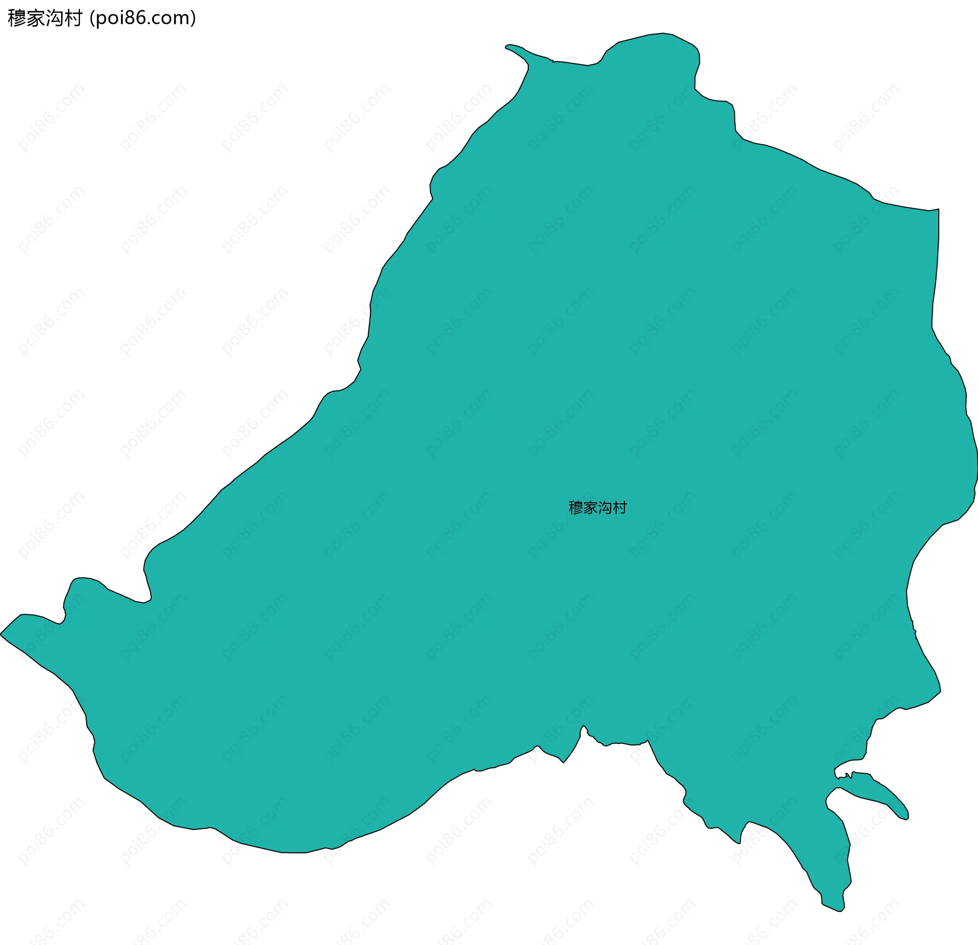 穆家沟村边界地图