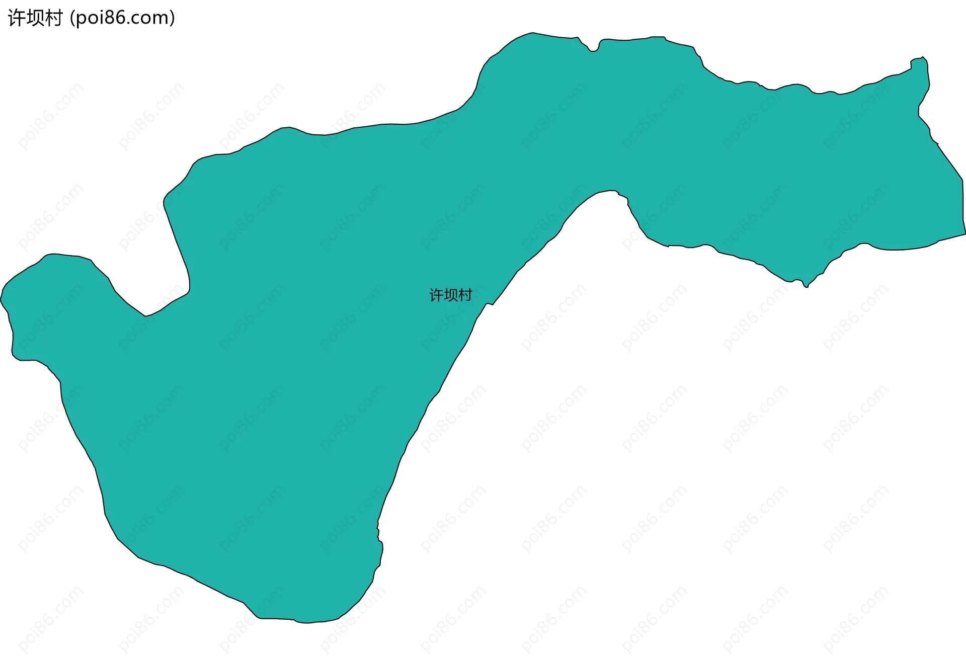 许坝村边界地图