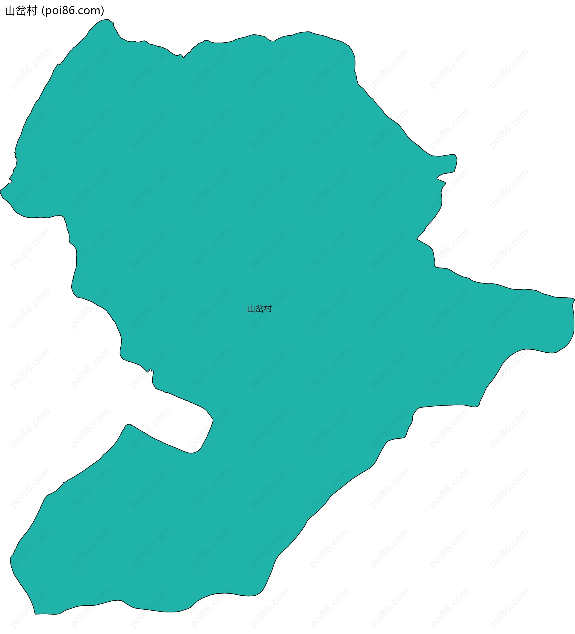 山岔村边界地图