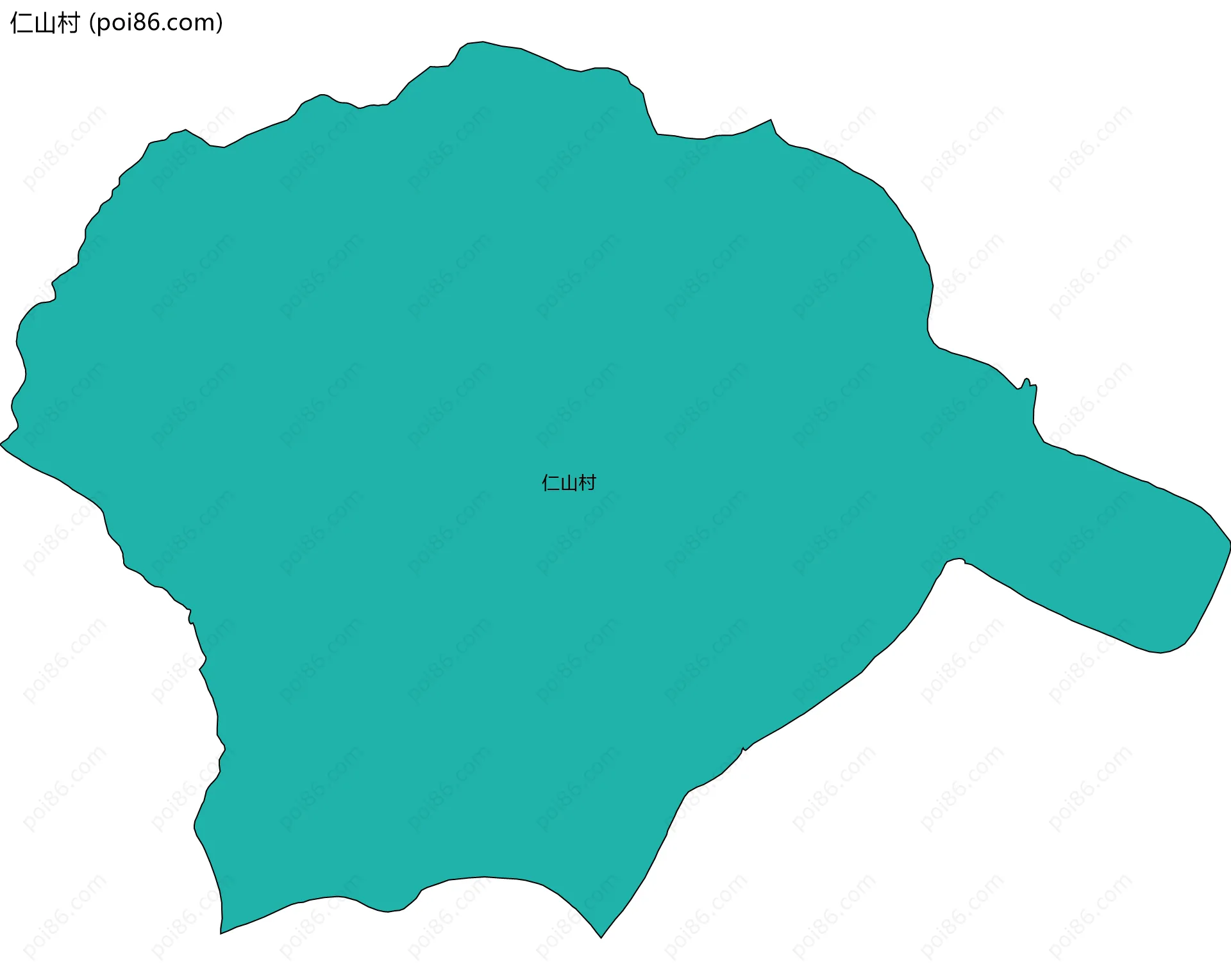 仁山村边界地图