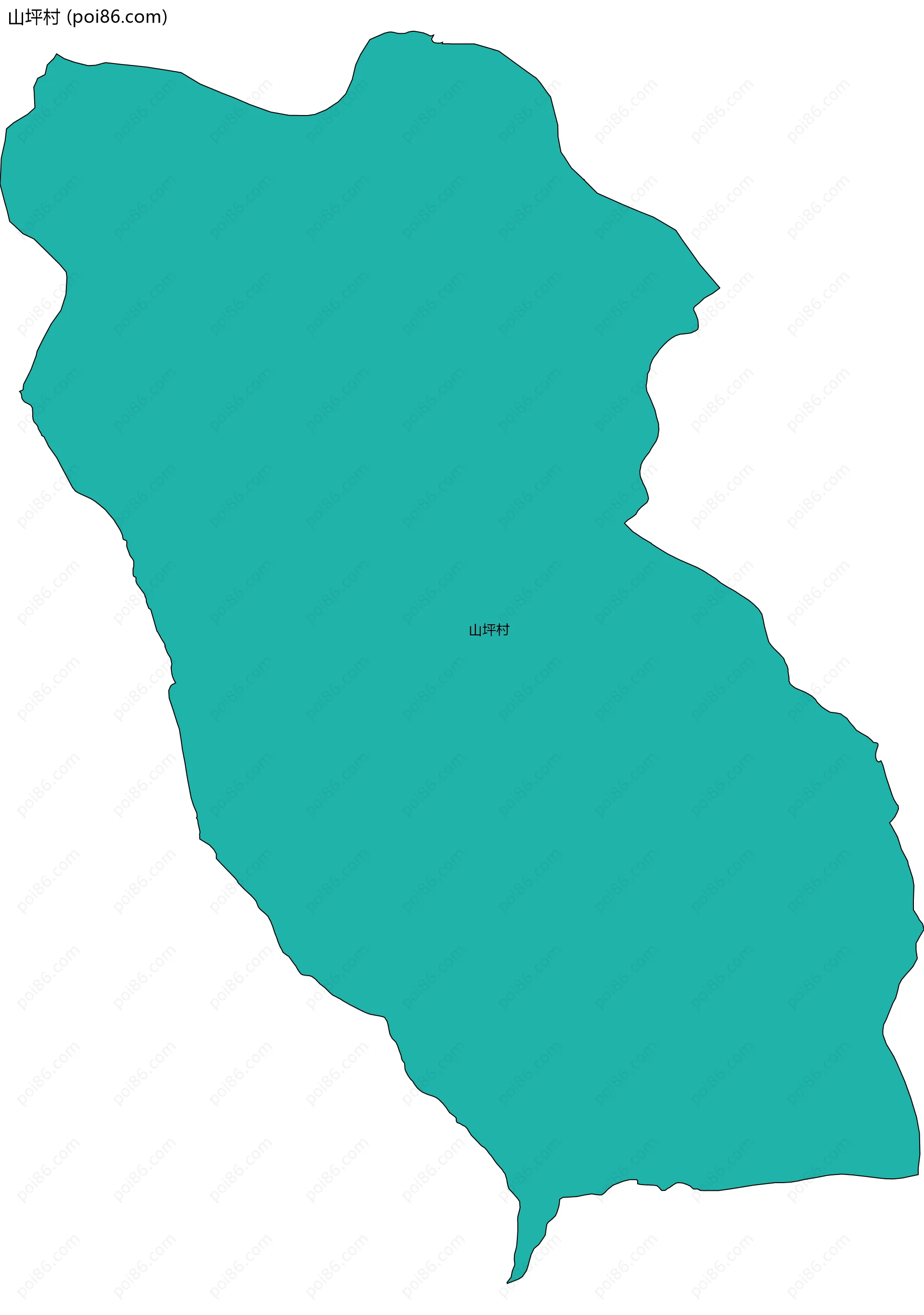 山坪村边界地图