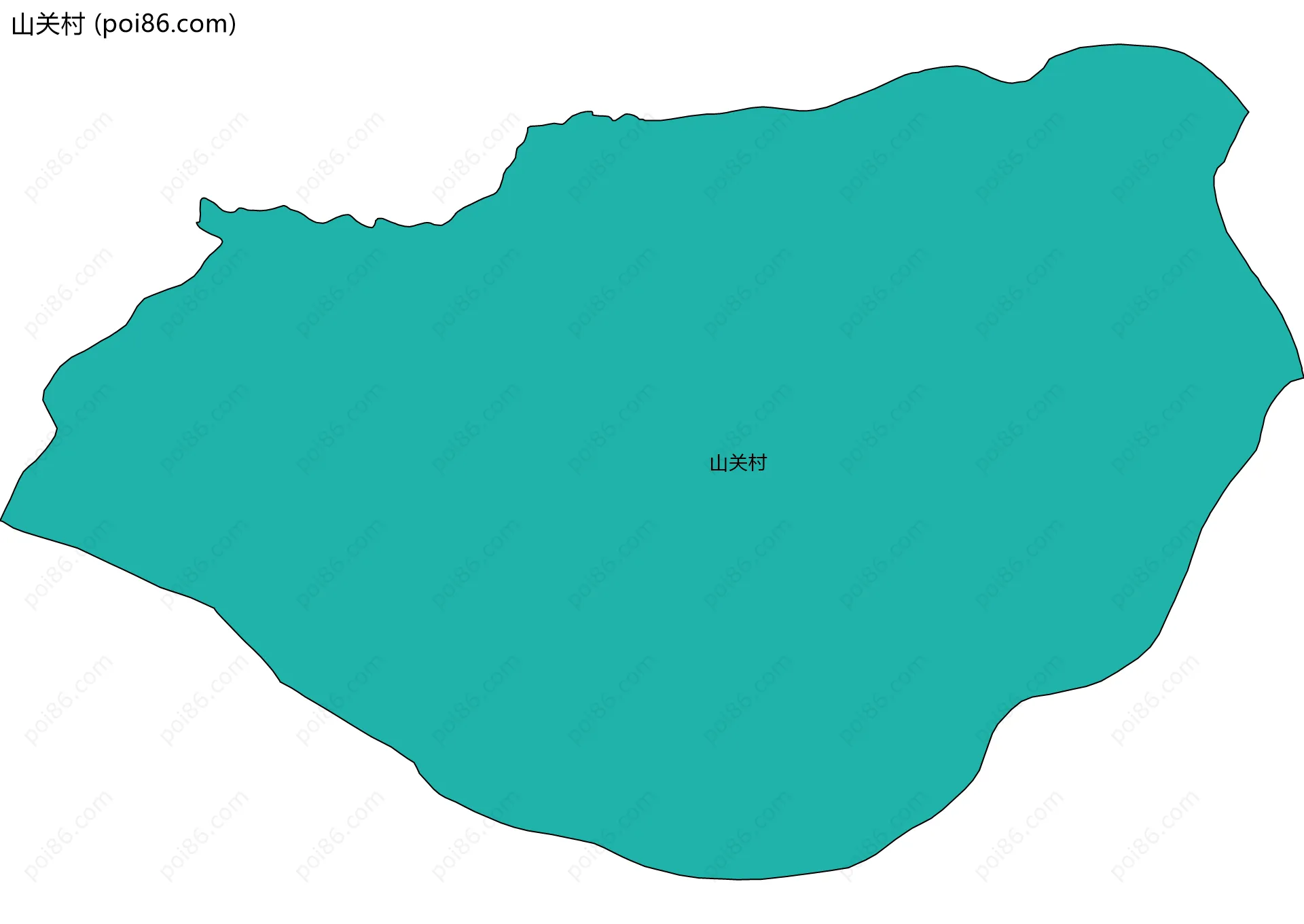 山关村边界地图