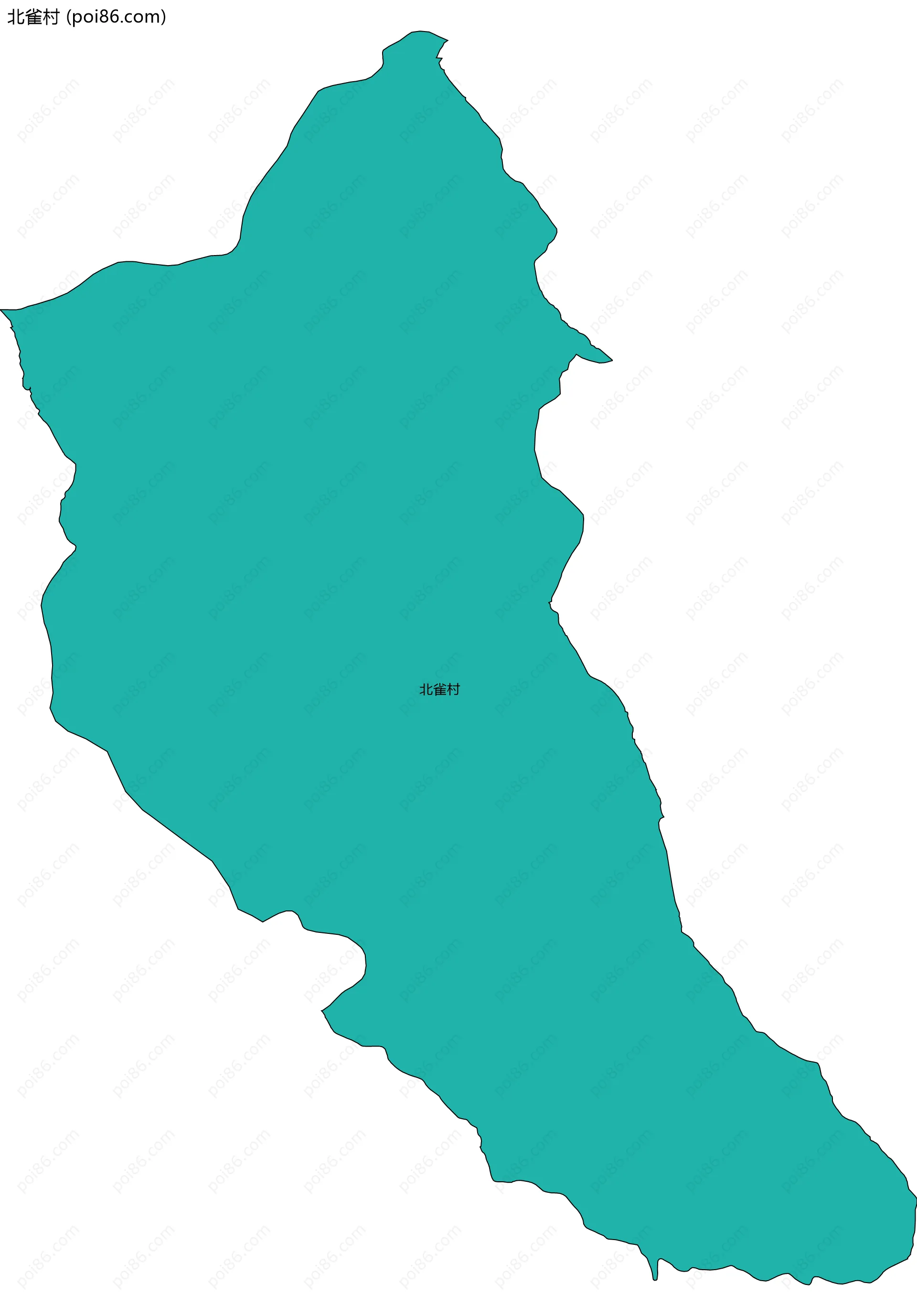 北雀村边界地图