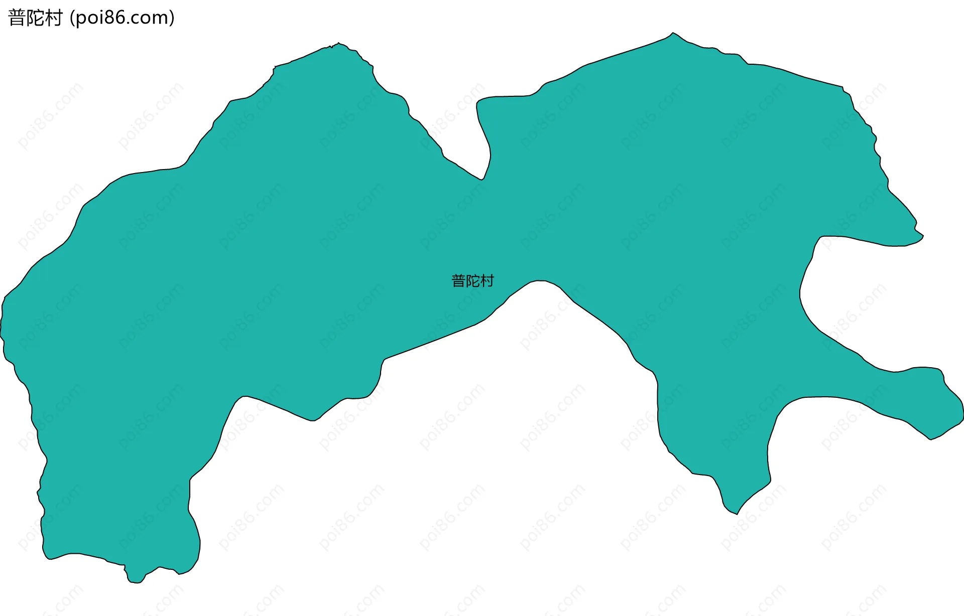 普陀村边界地图