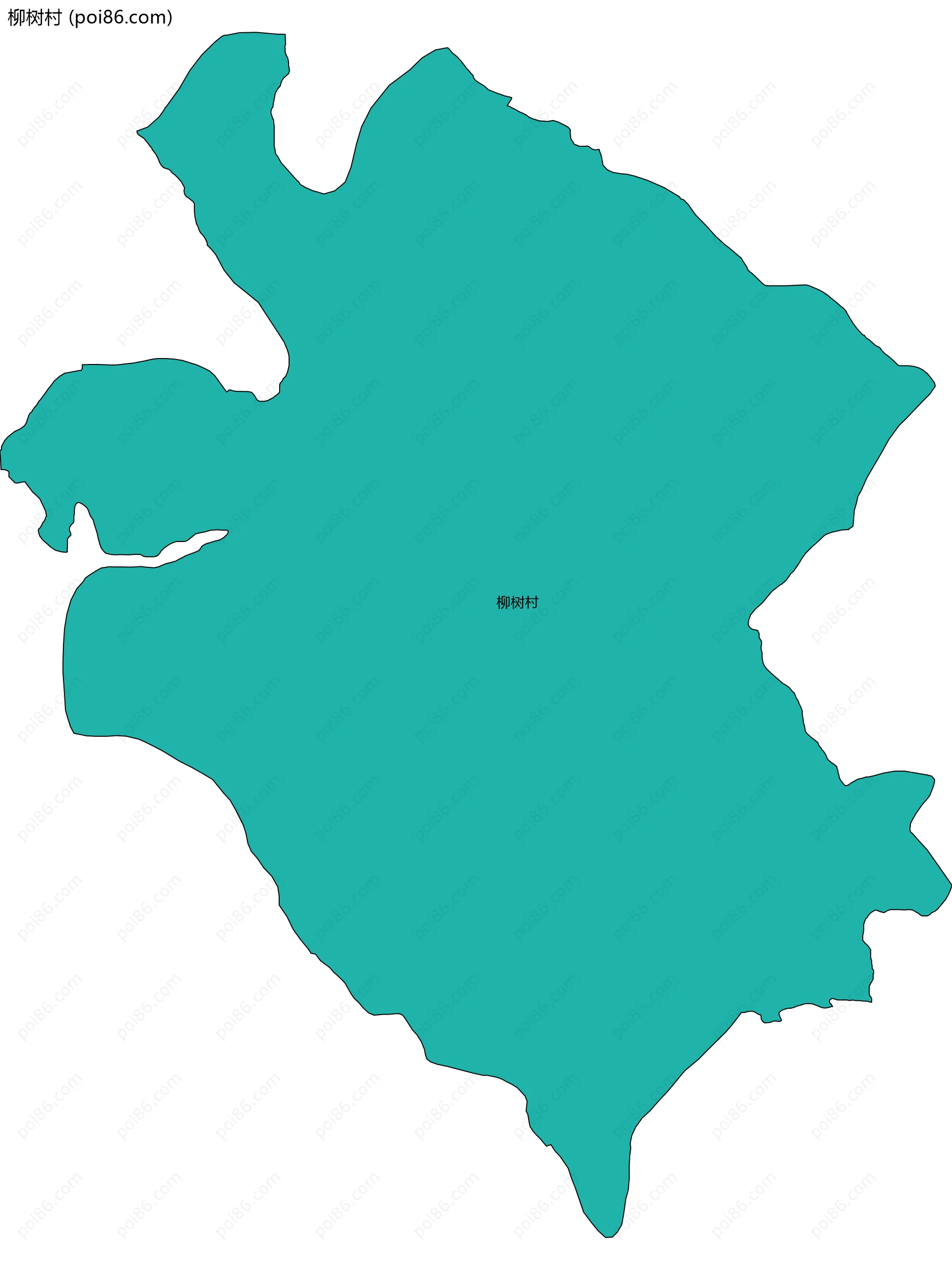 柳树村边界地图