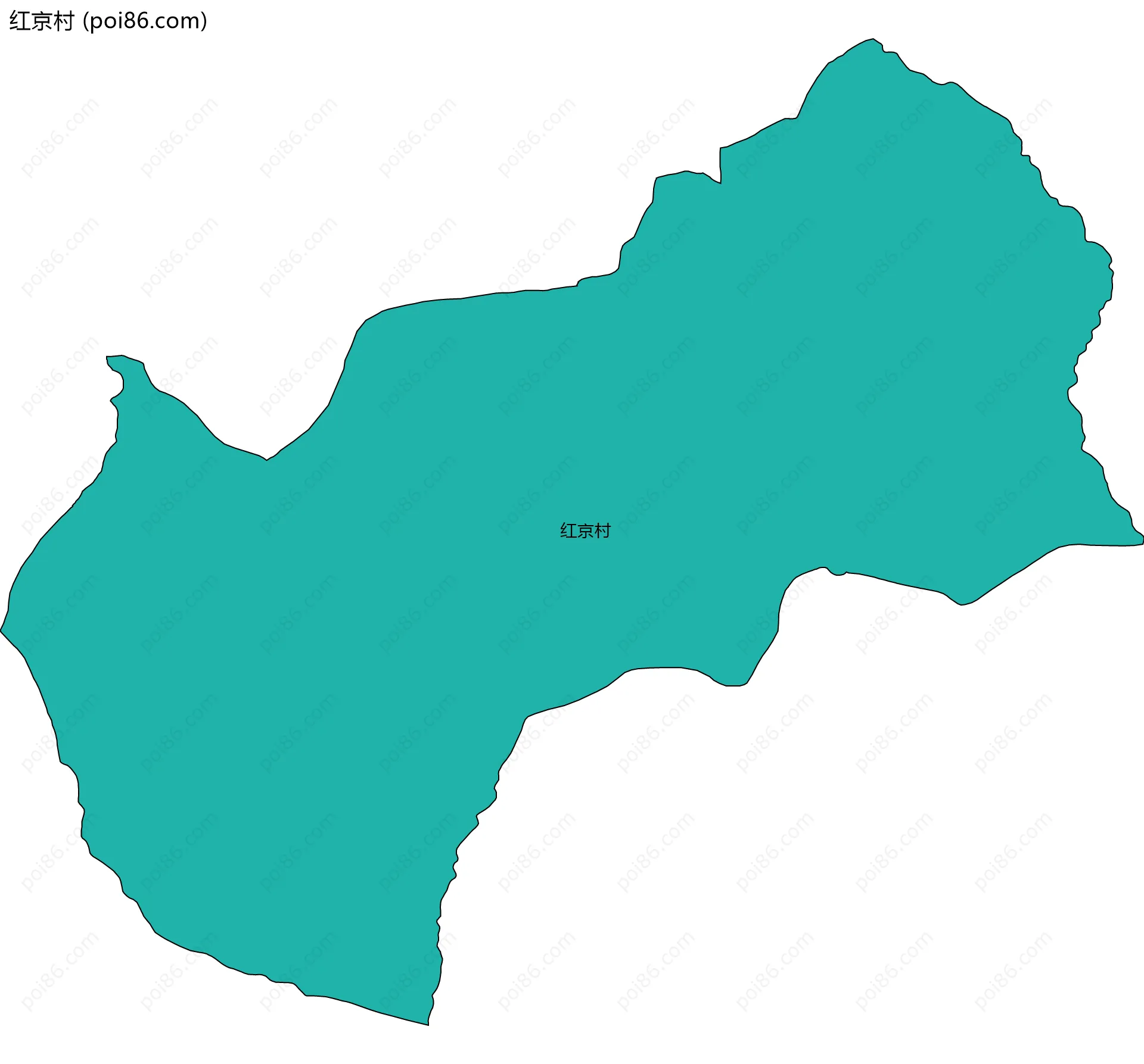 红京村边界地图