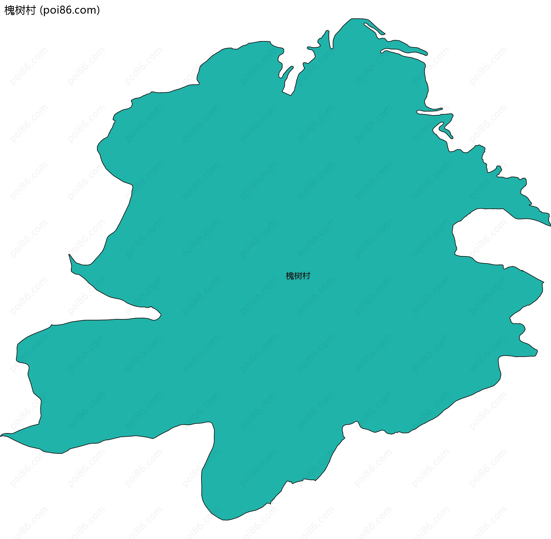 槐树村边界地图