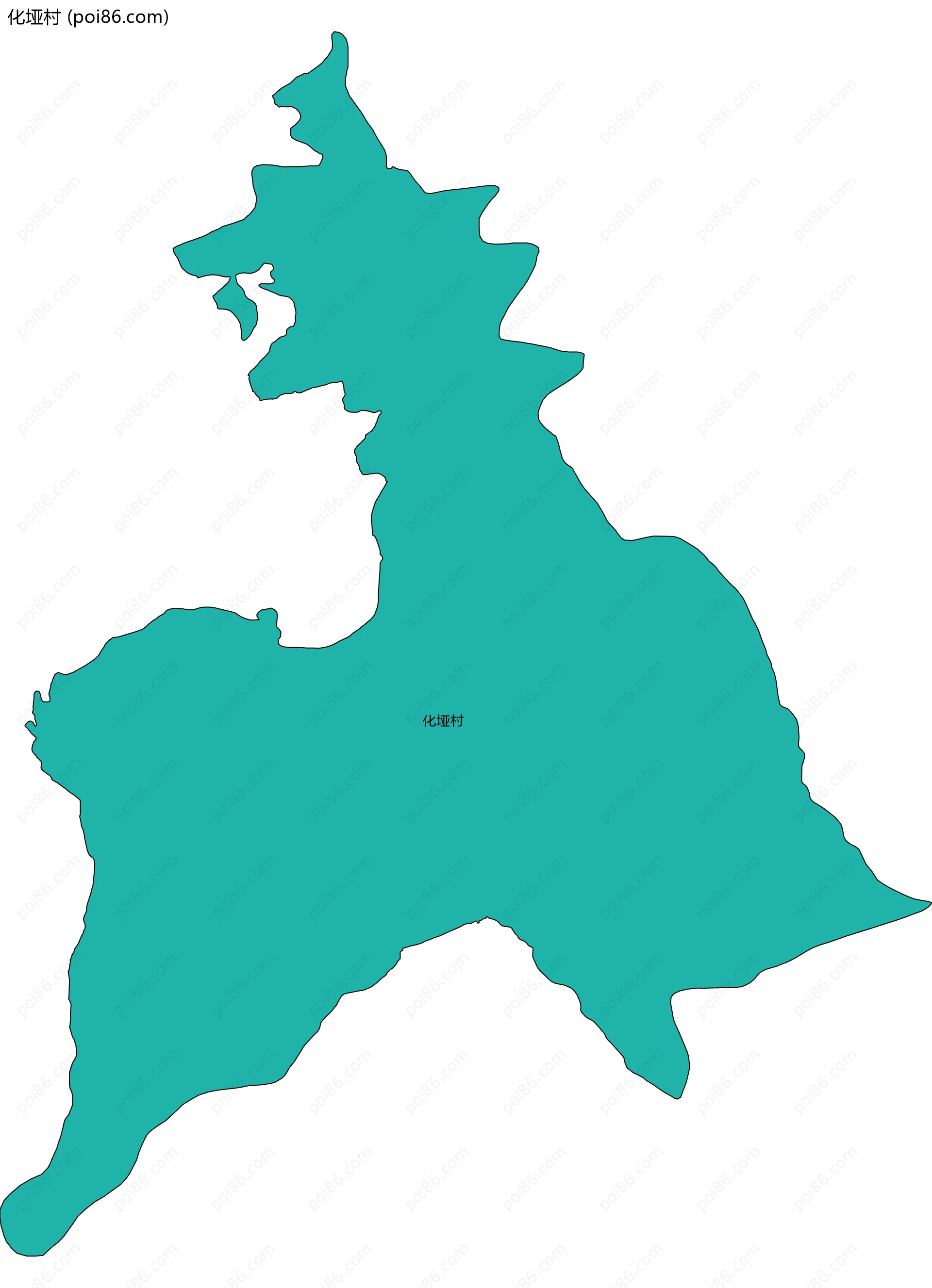 化垭村边界地图