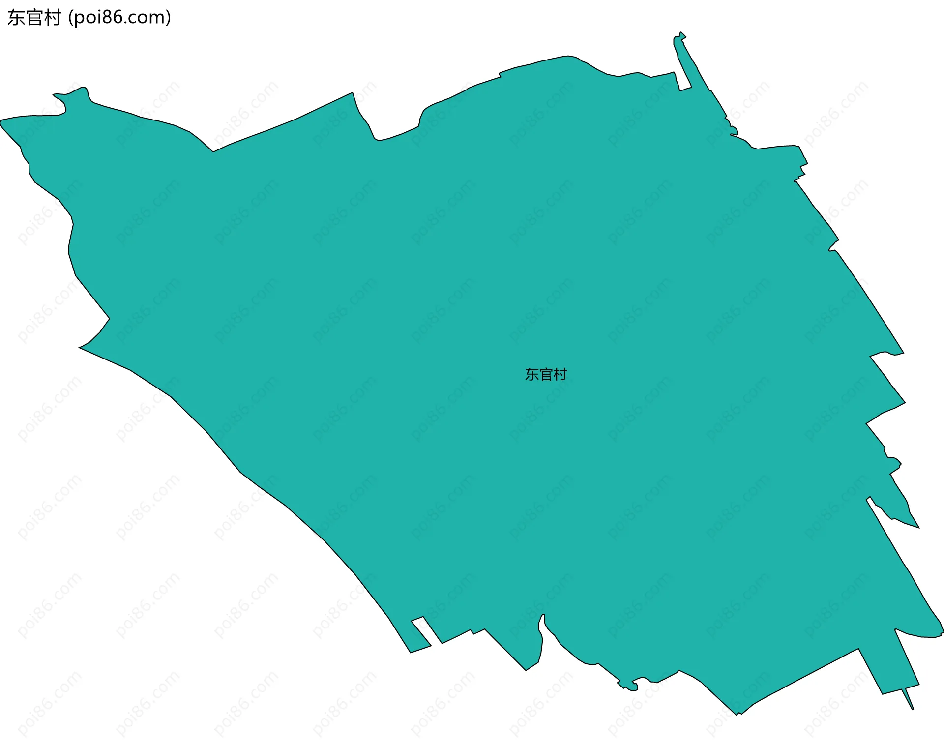 东官村边界地图