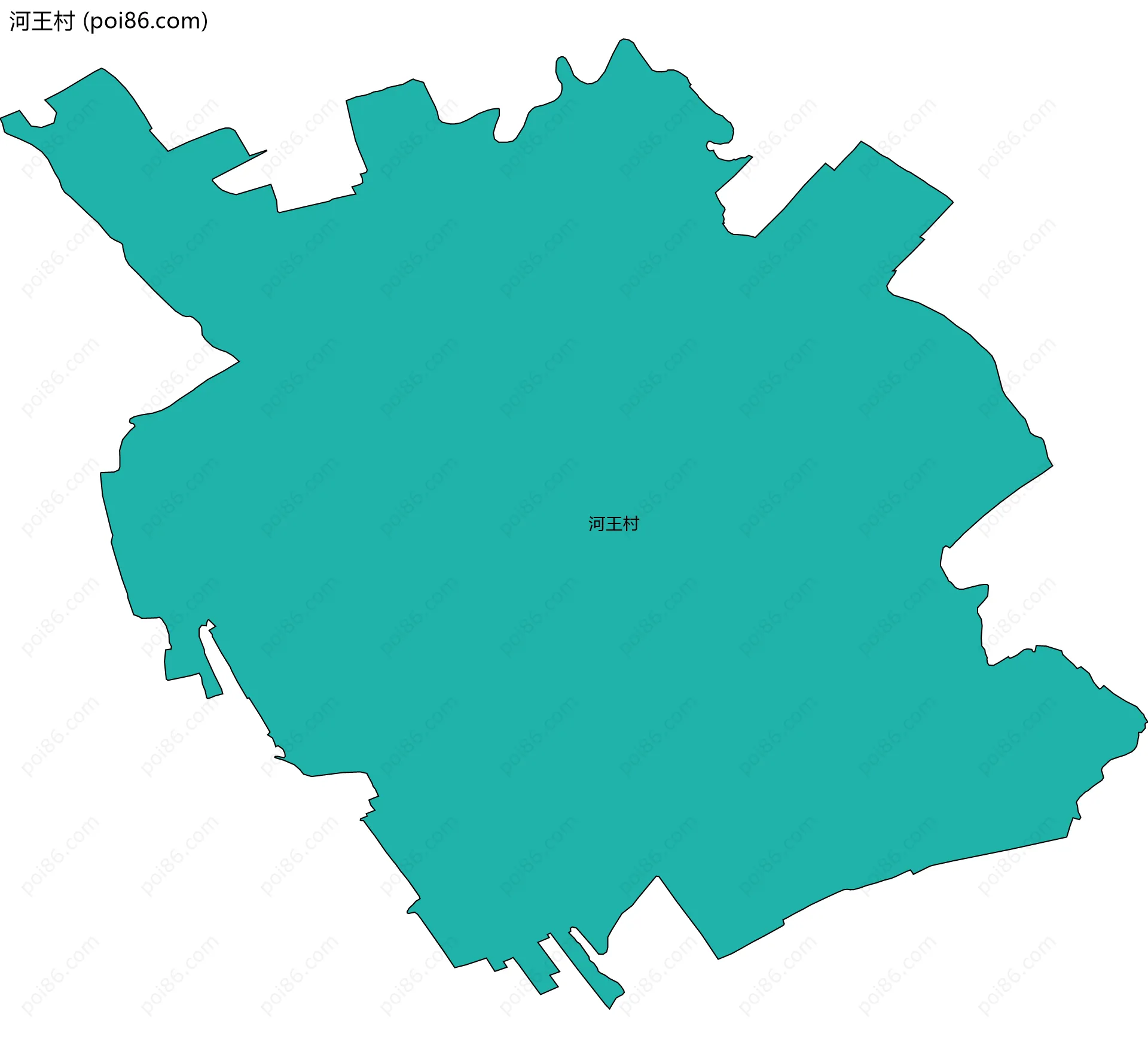 河王村边界地图