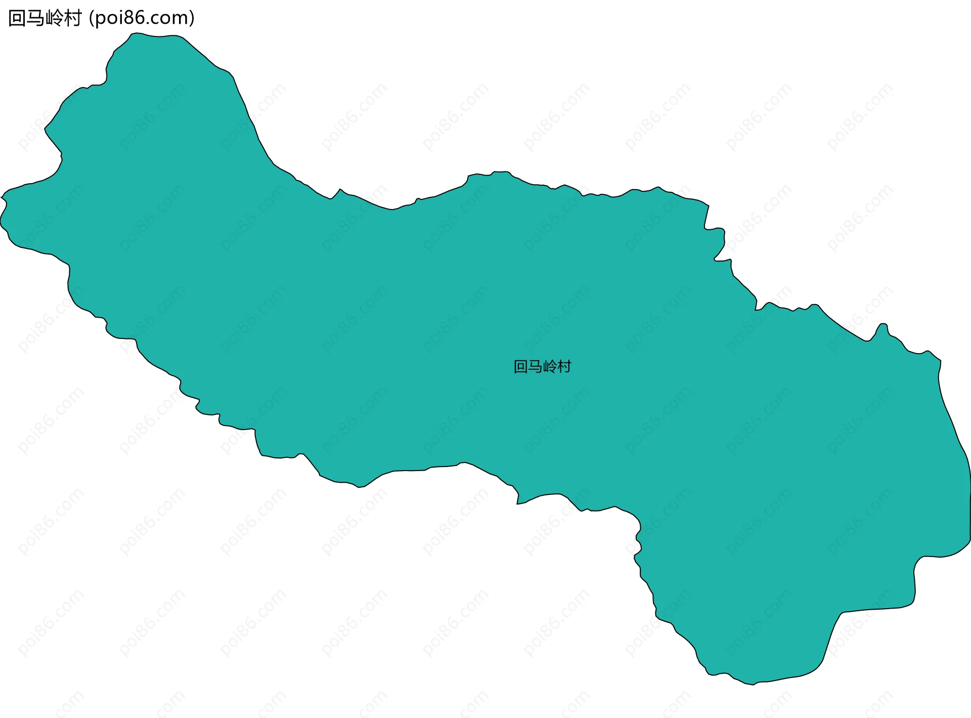 回马岭村边界地图