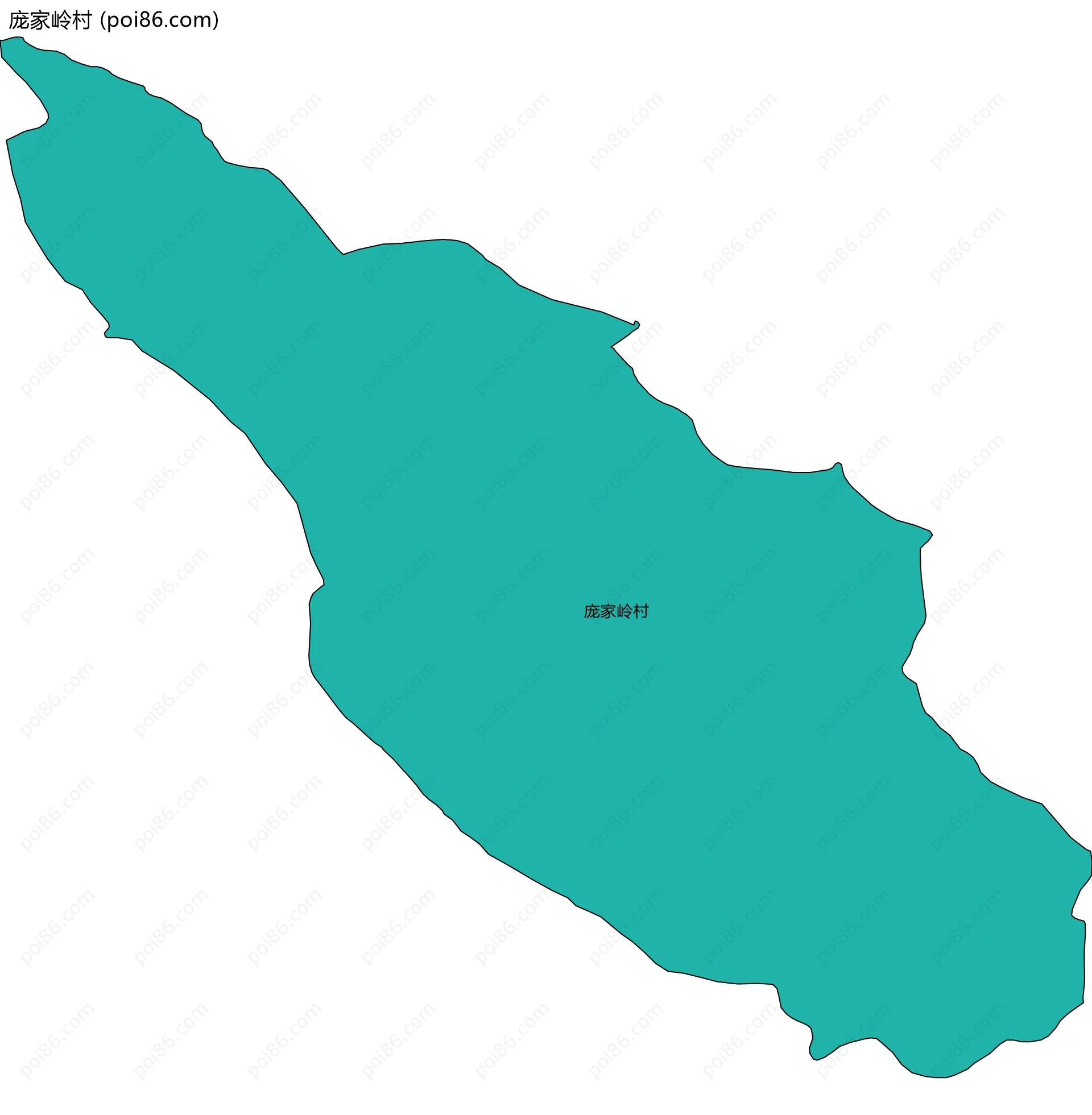 庞家岭村边界地图