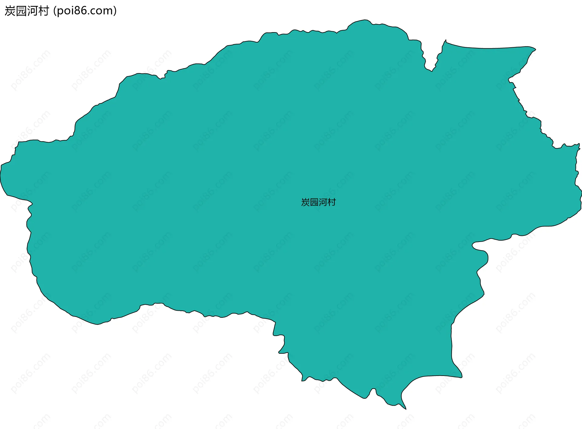 炭园河村边界地图