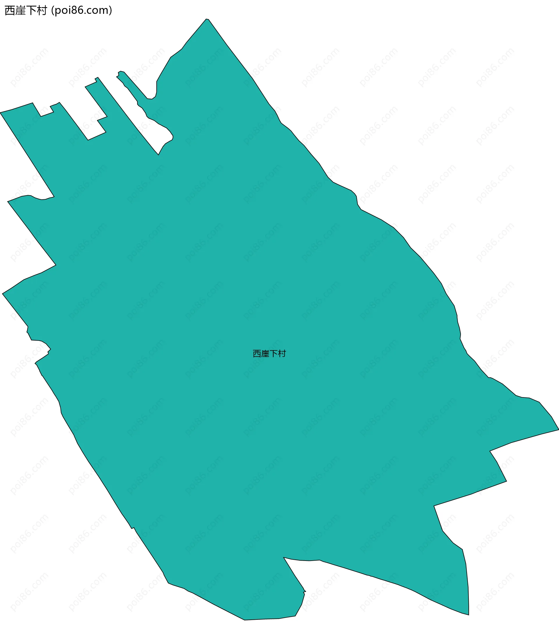 西崖下村边界地图