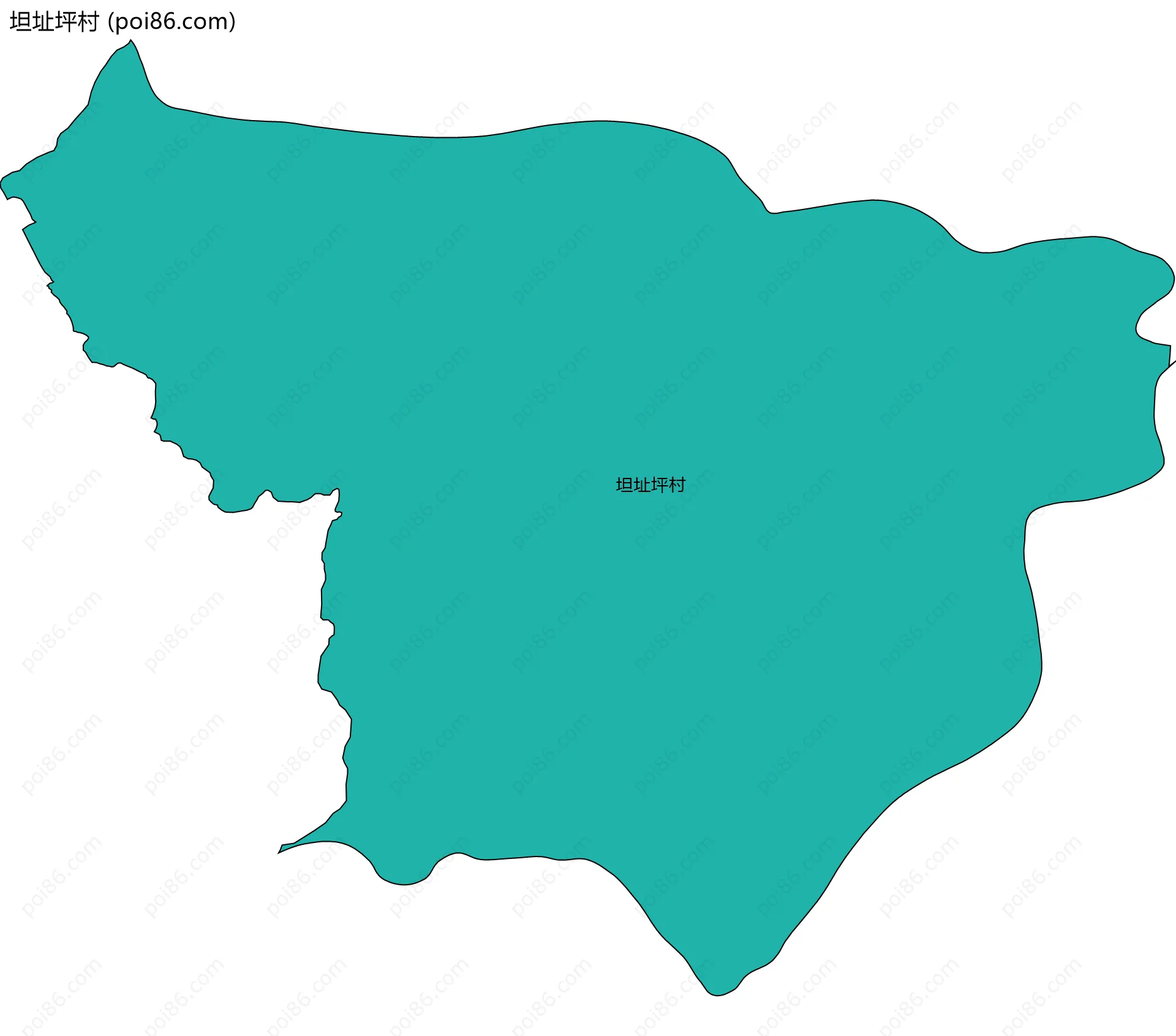 坦址坪村边界地图