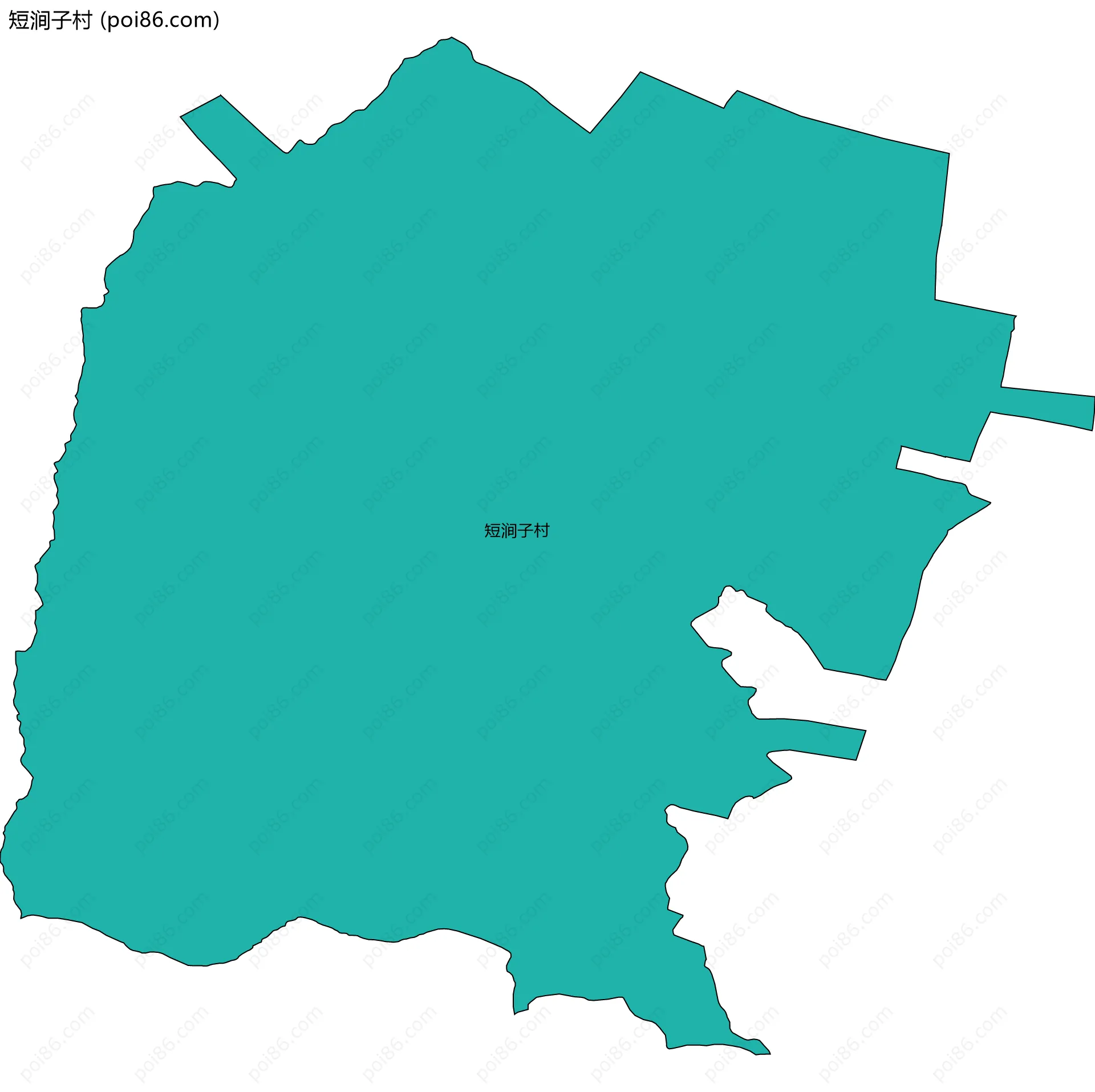 短涧子村边界地图