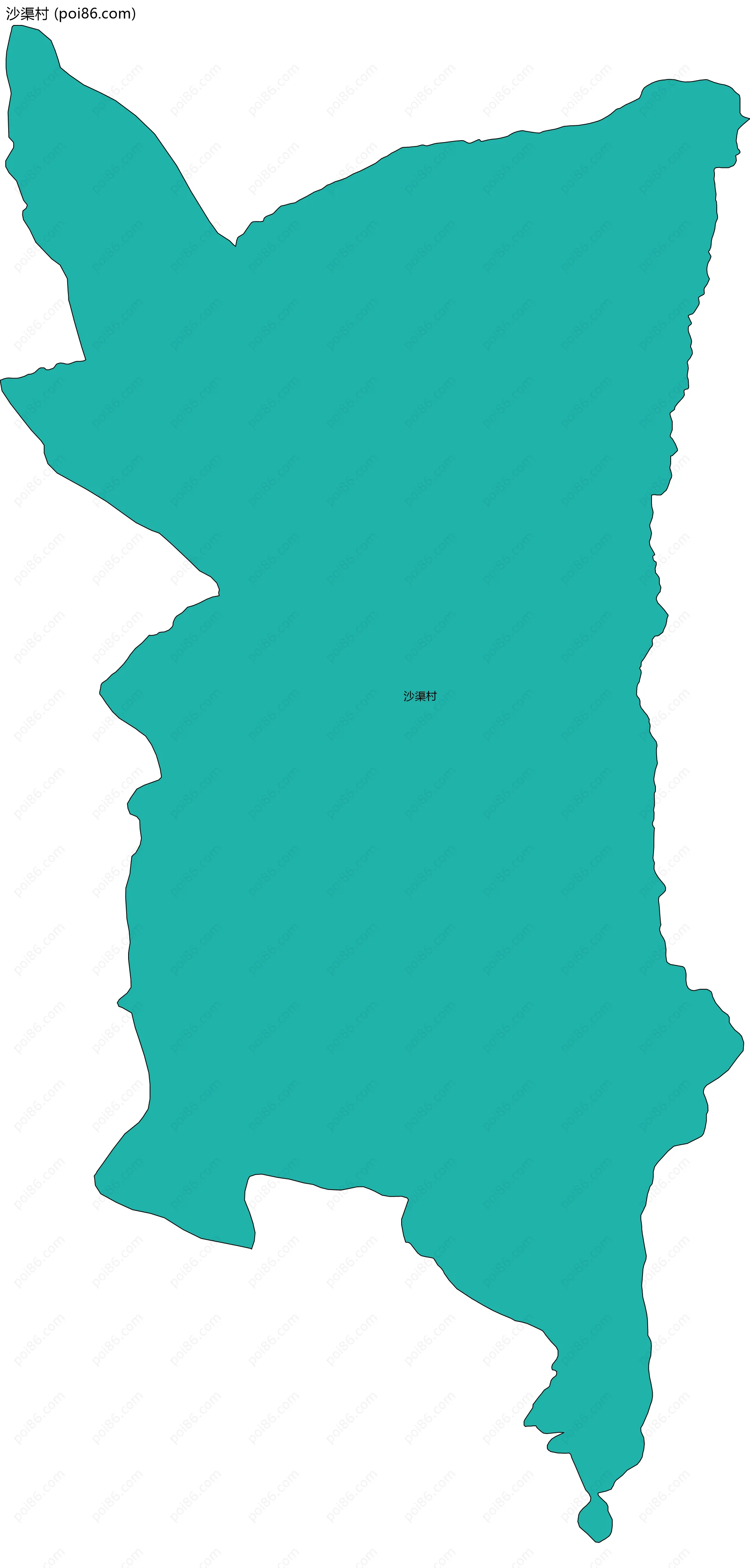 沙渠村边界地图