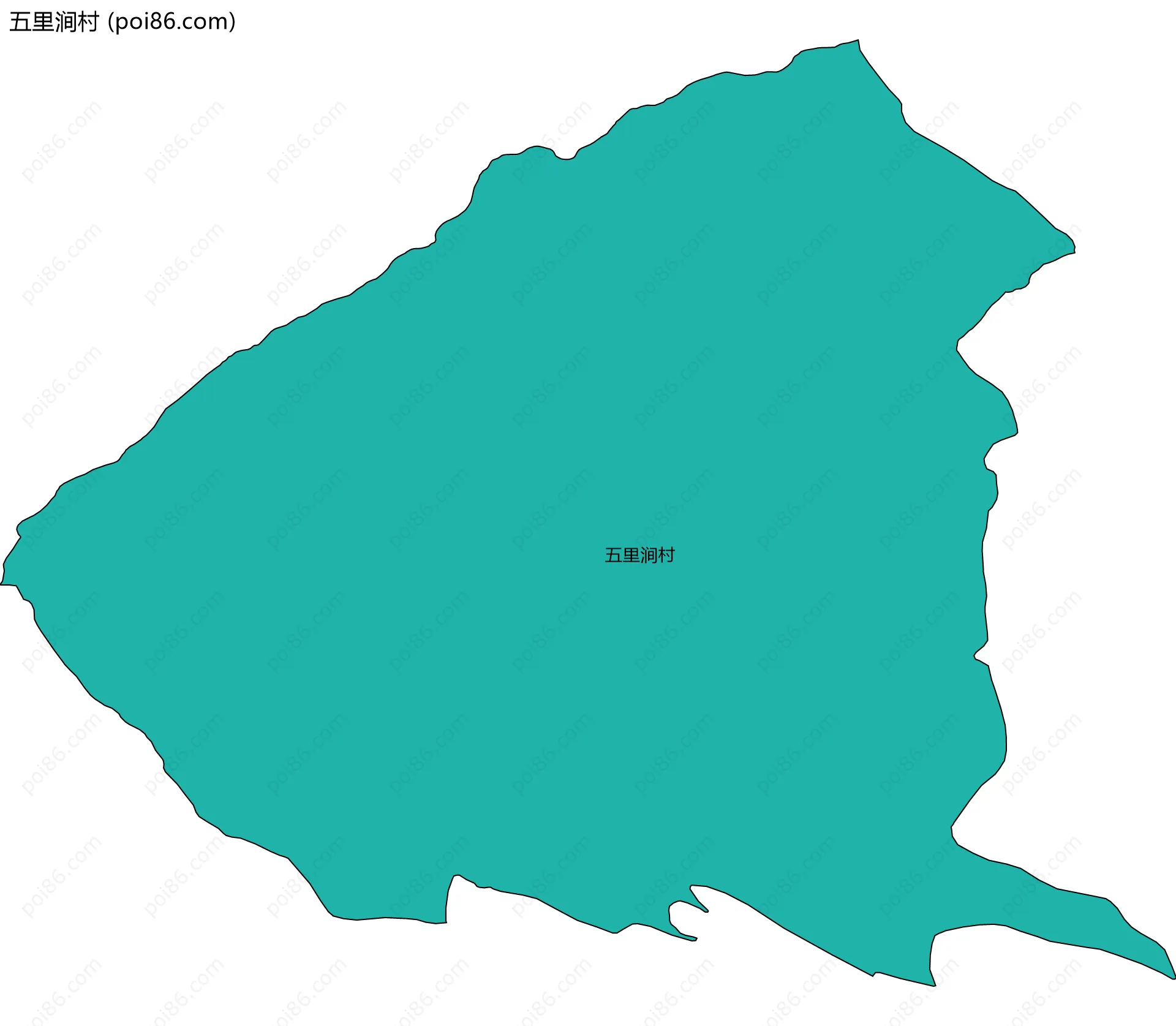 五里涧村边界地图
