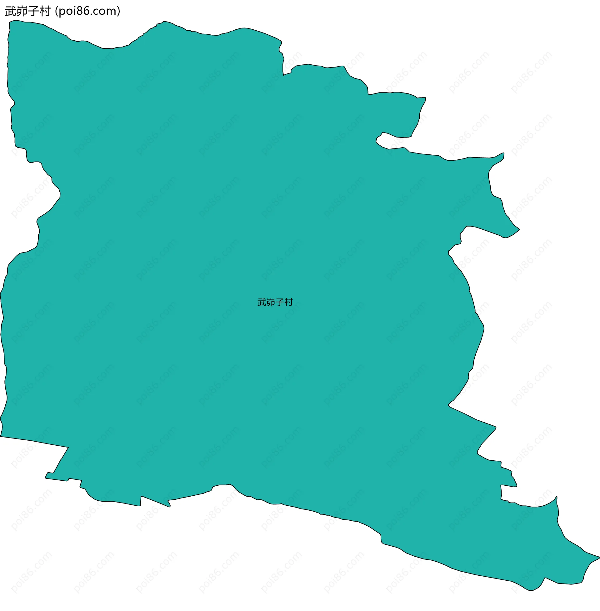 武峁子村边界地图