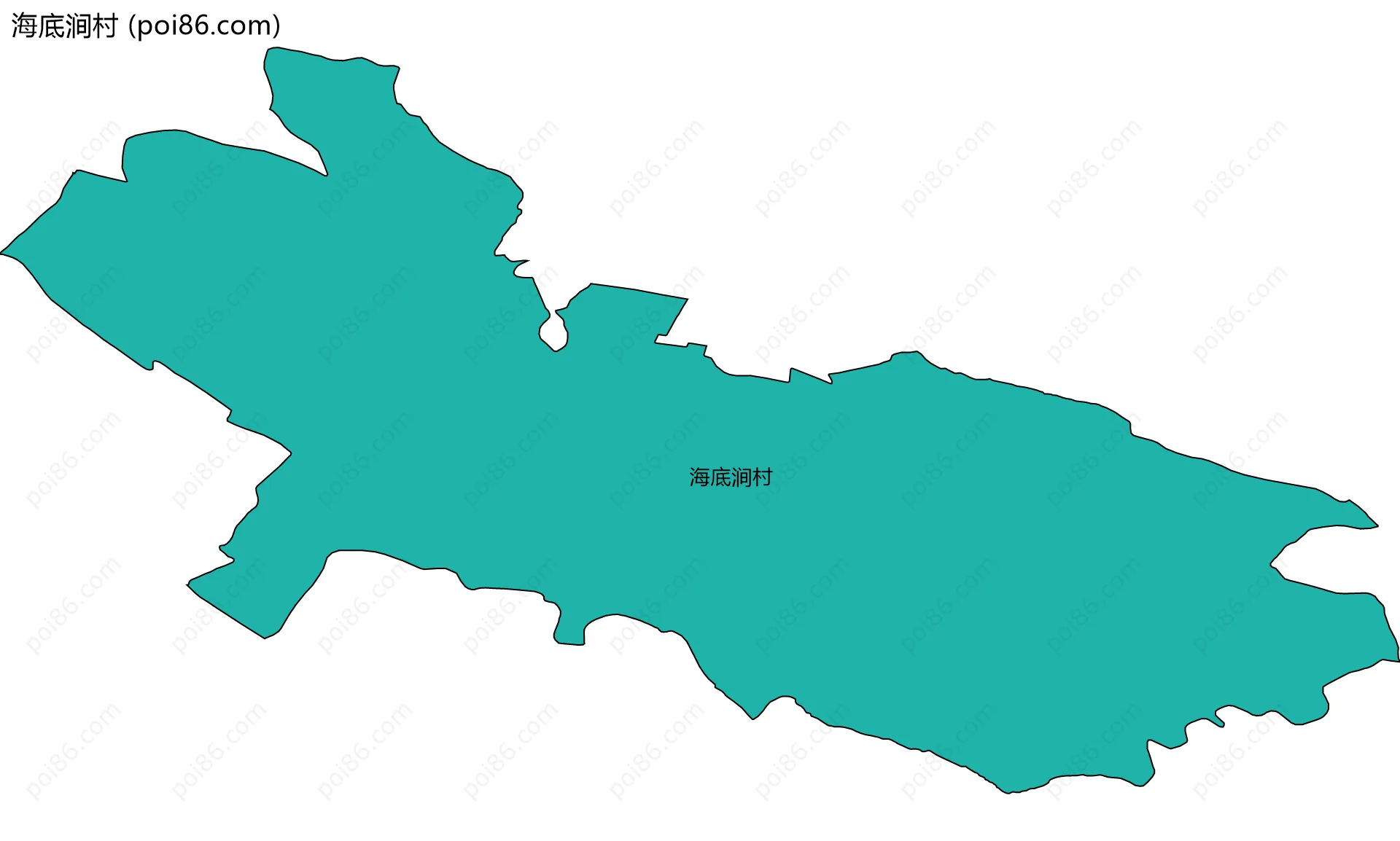 海底涧村边界地图