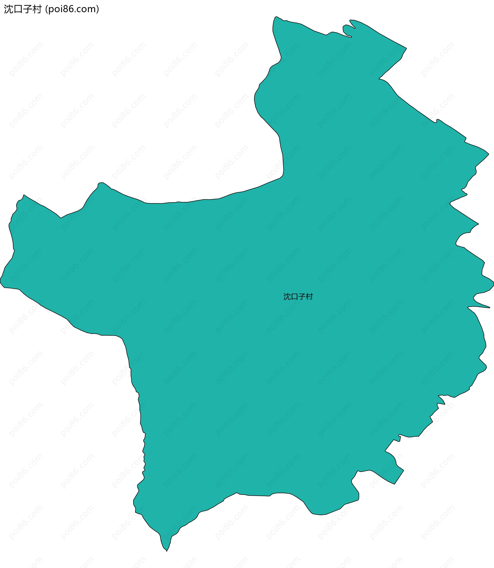 沈口子村边界地图