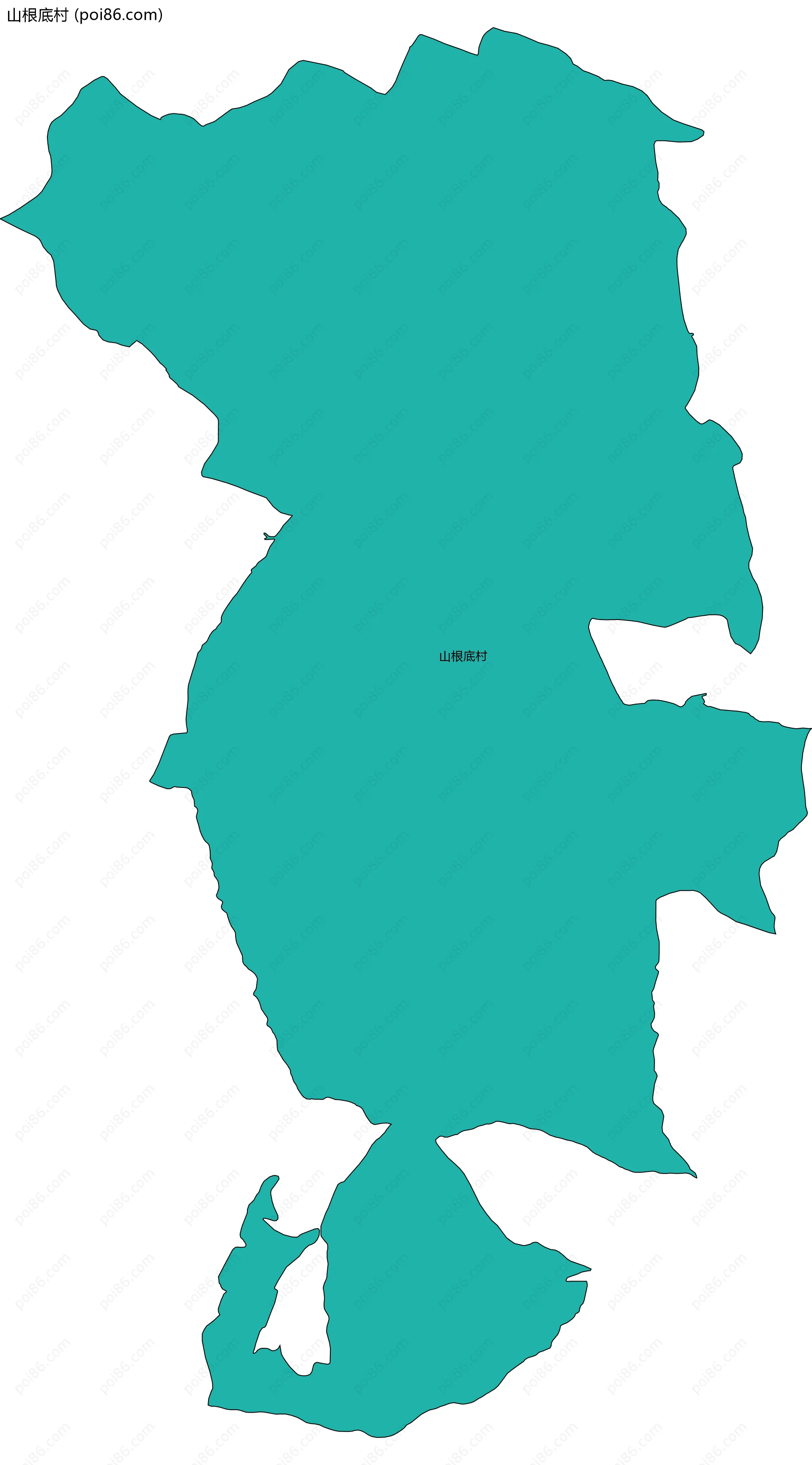 山根底村边界地图