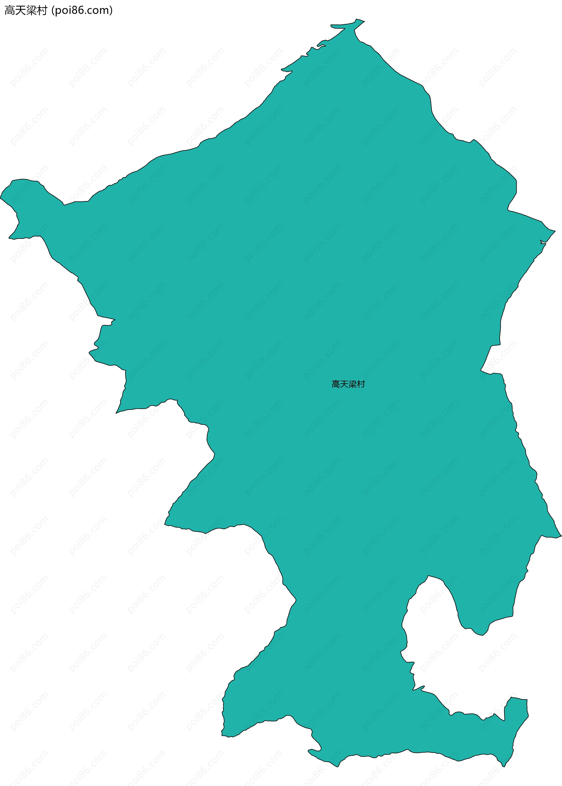 高天梁村边界地图