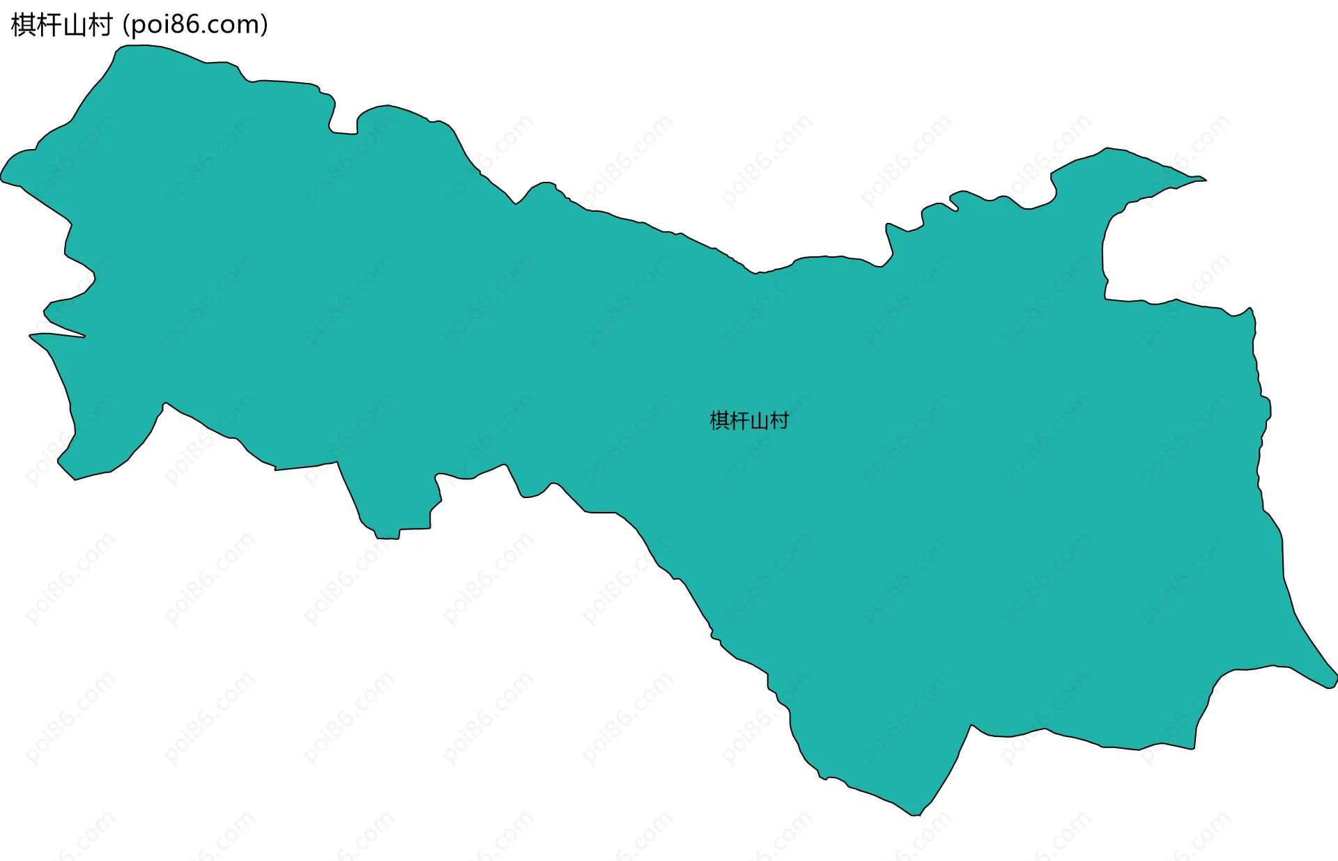 棋杆山村边界地图