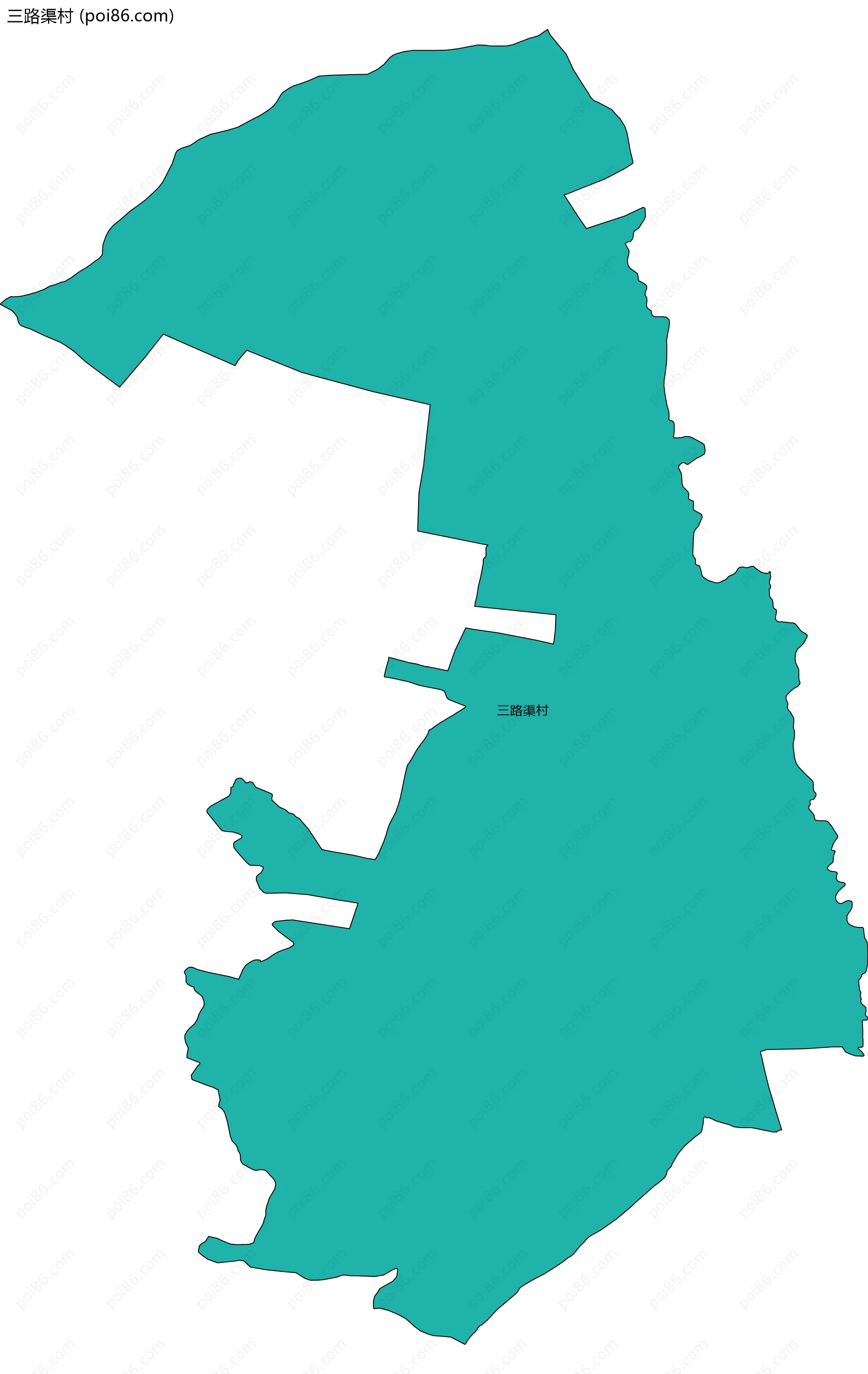 三路渠村边界地图