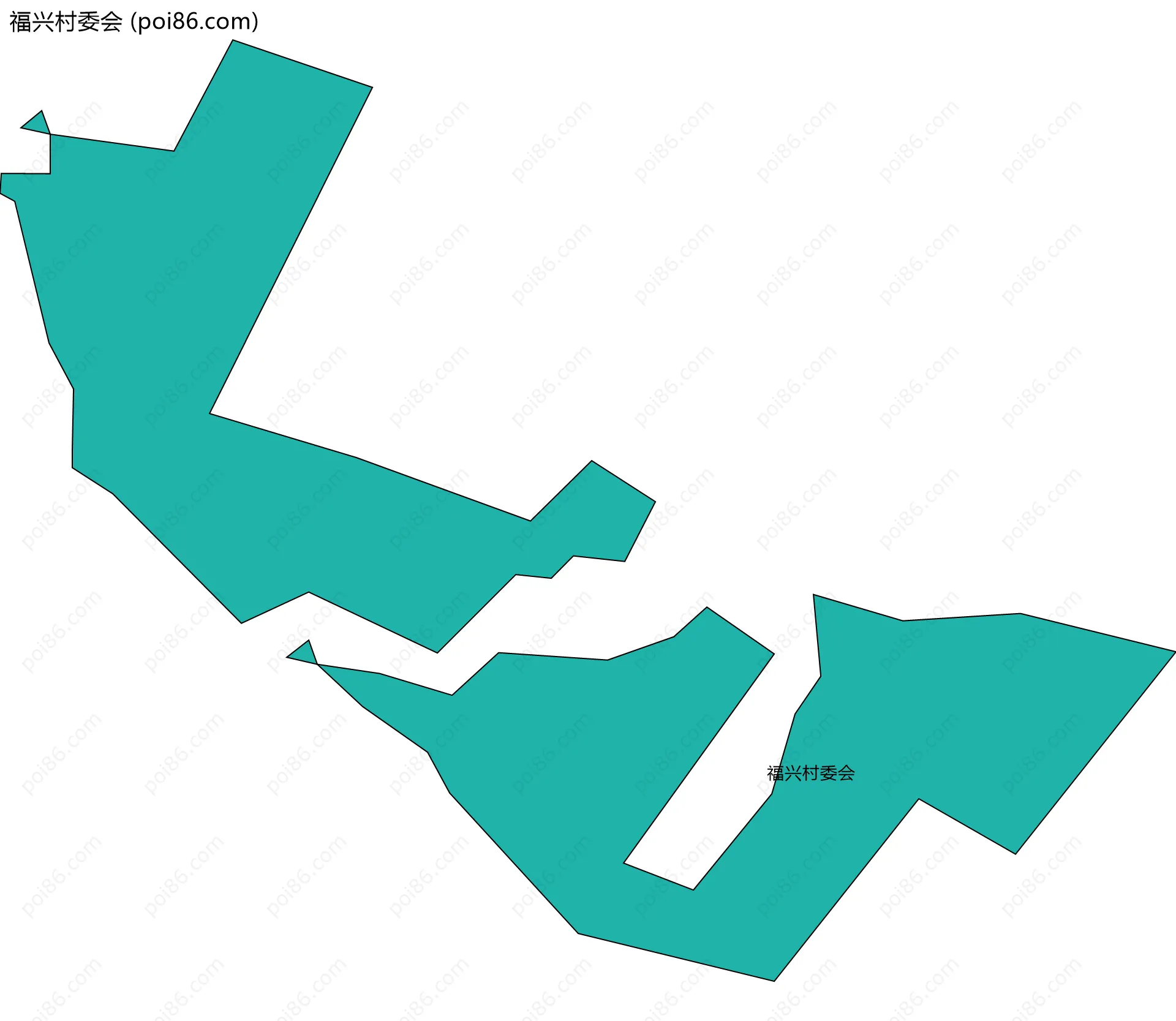 福兴村委会边界地图