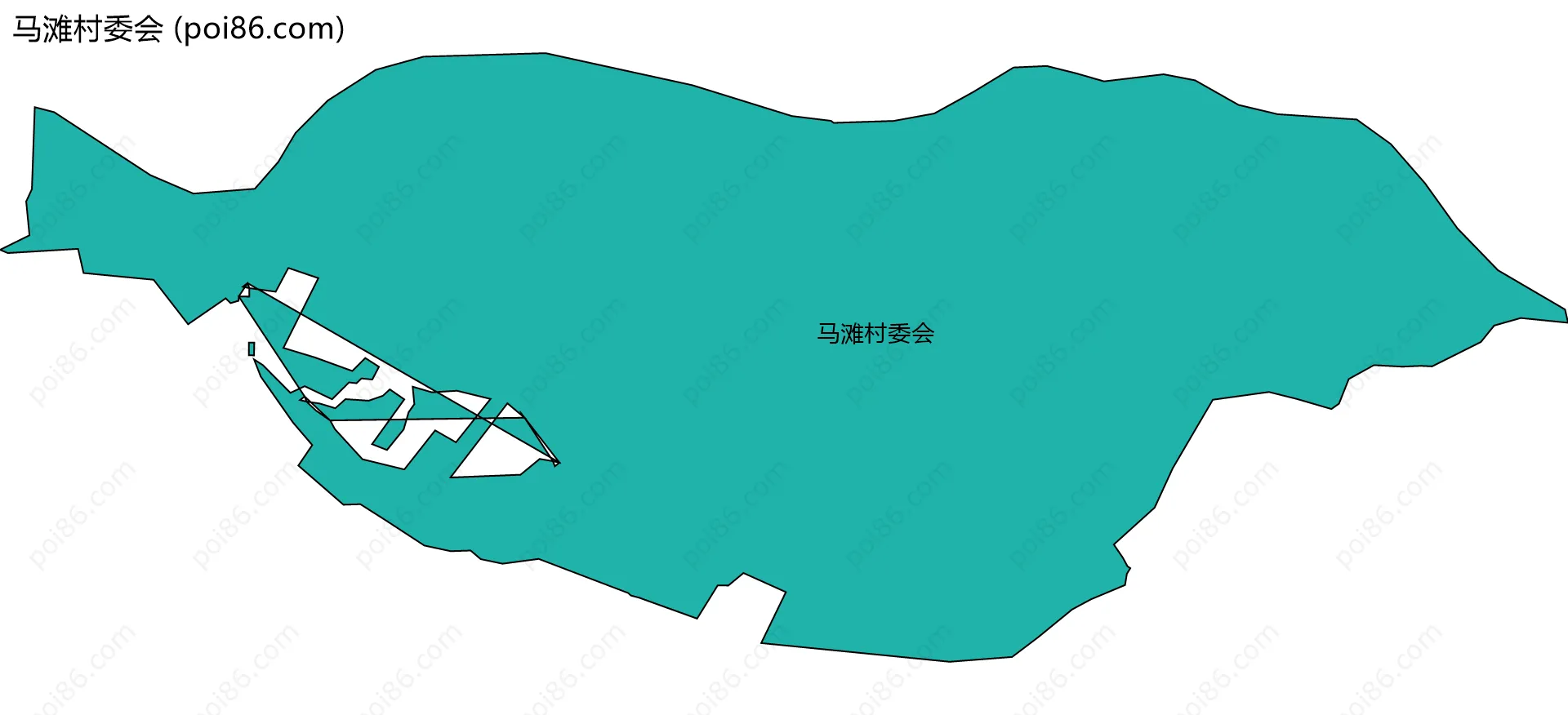 马滩村委会边界地图