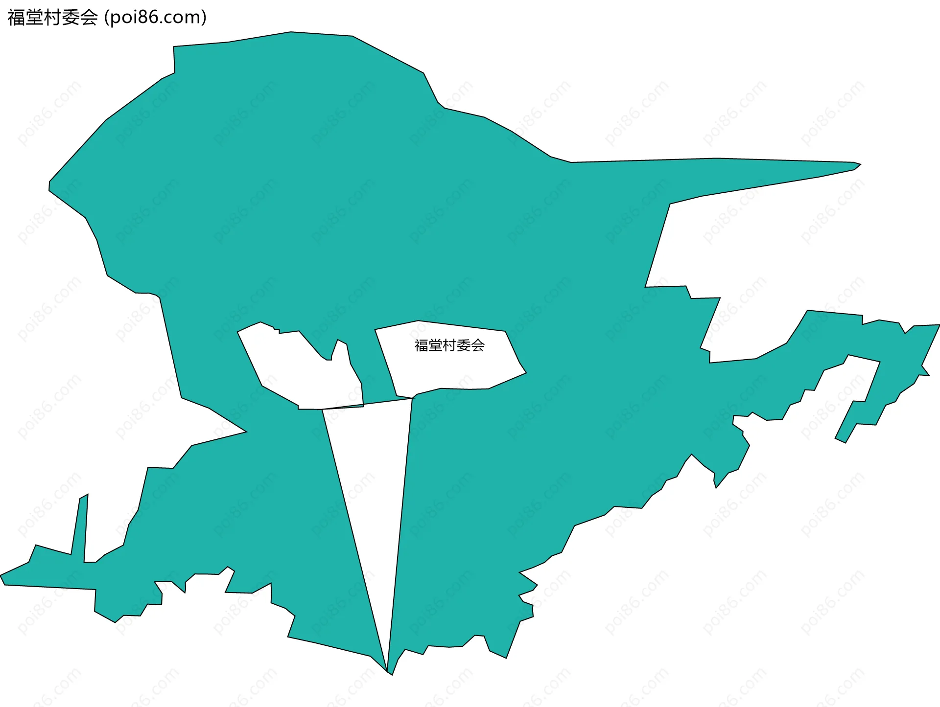 福堂村委会边界地图