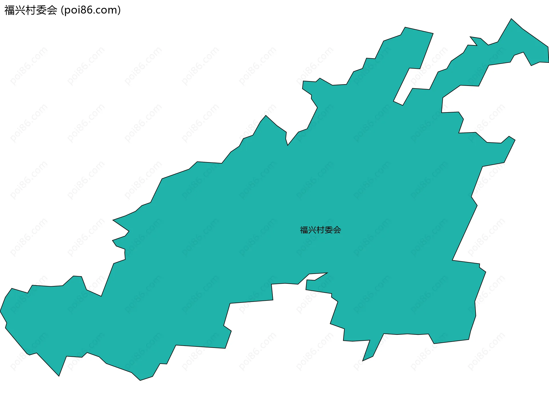福兴村委会边界地图