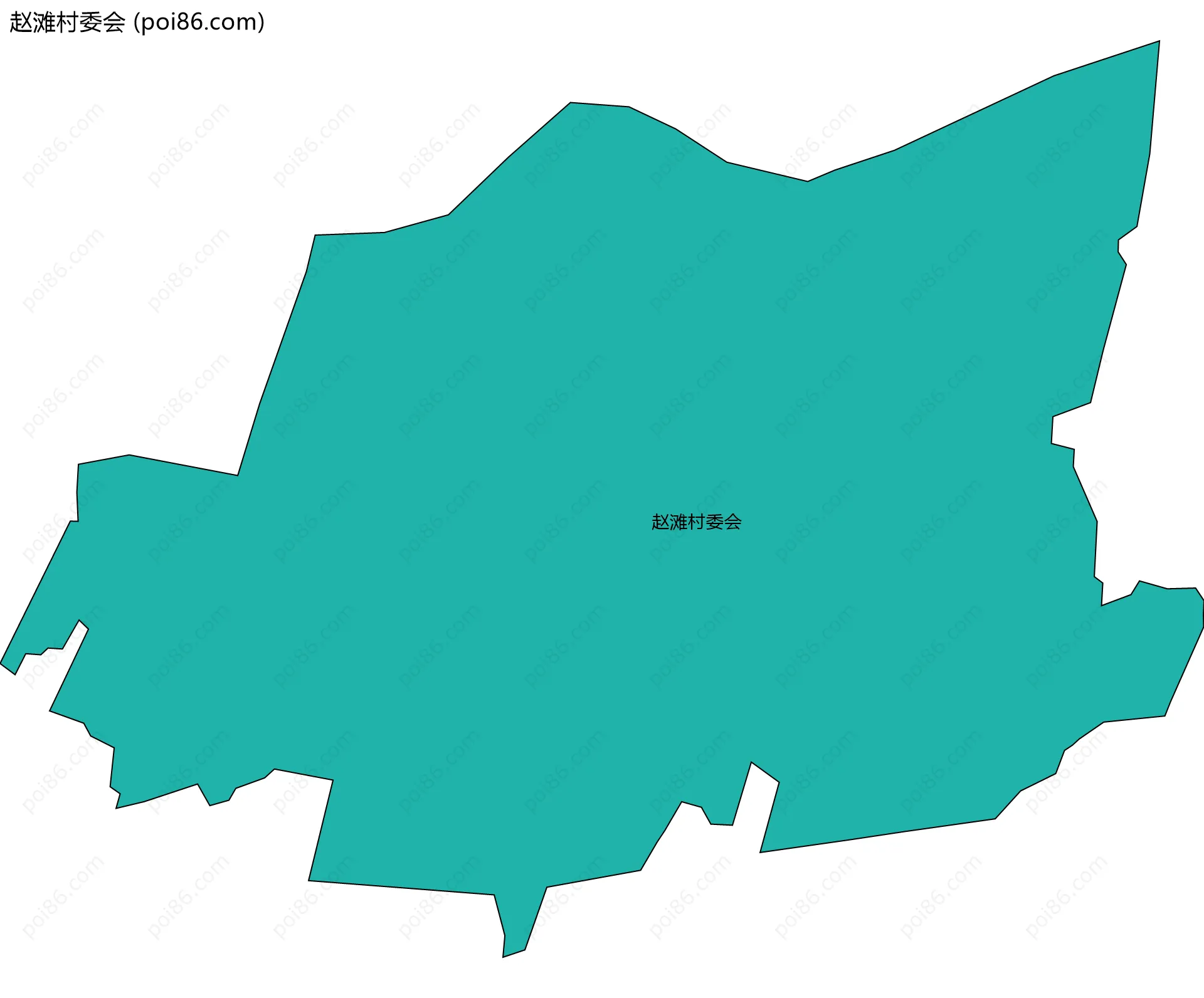 赵滩村委会边界地图