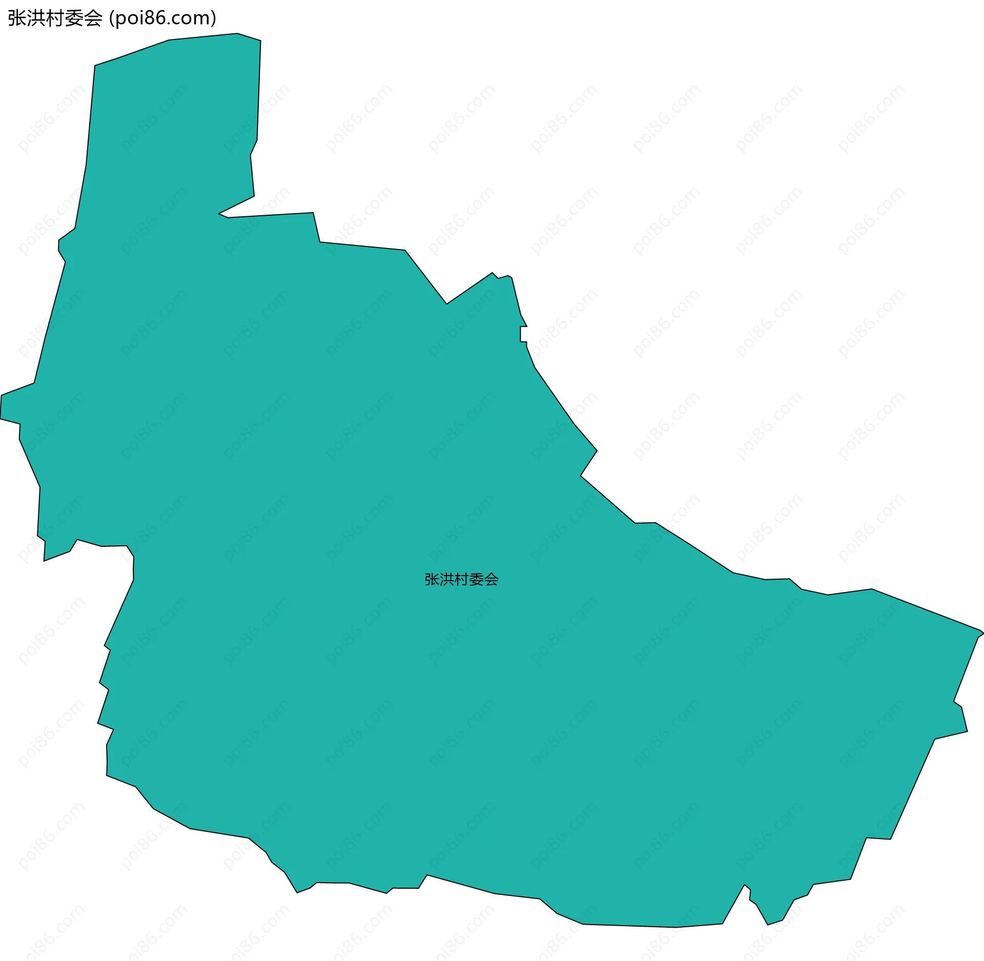 张洪村委会边界地图