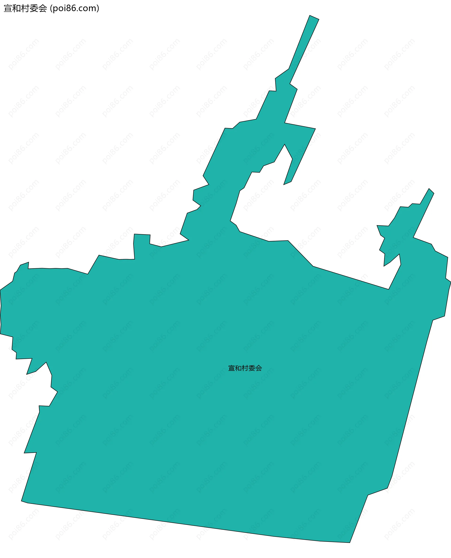 宣和村委会边界地图