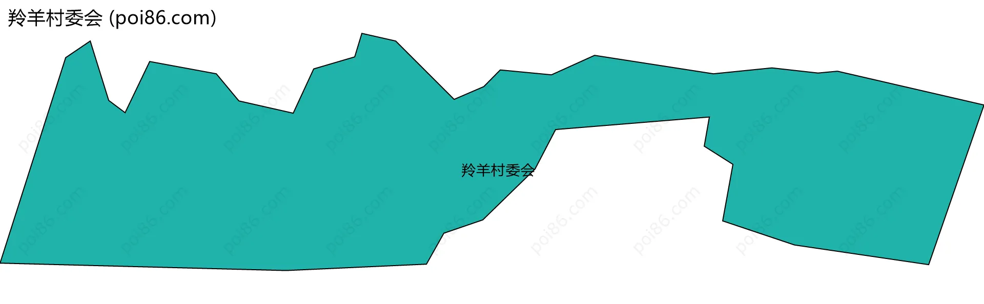 羚羊村委会边界地图