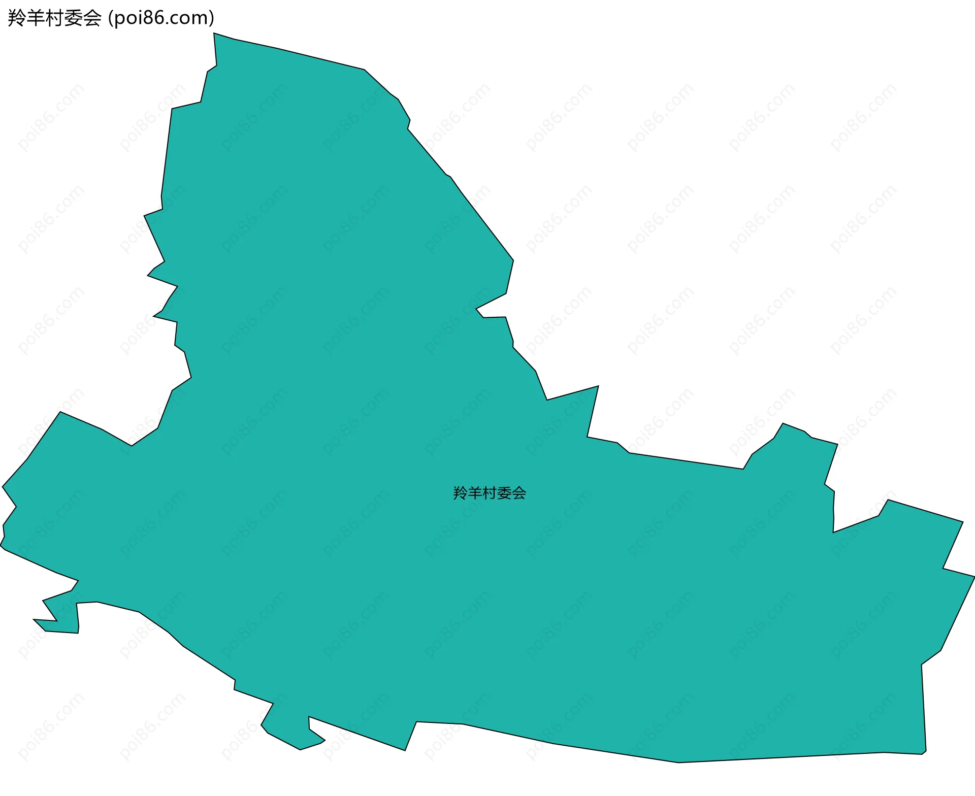 羚羊村委会边界地图