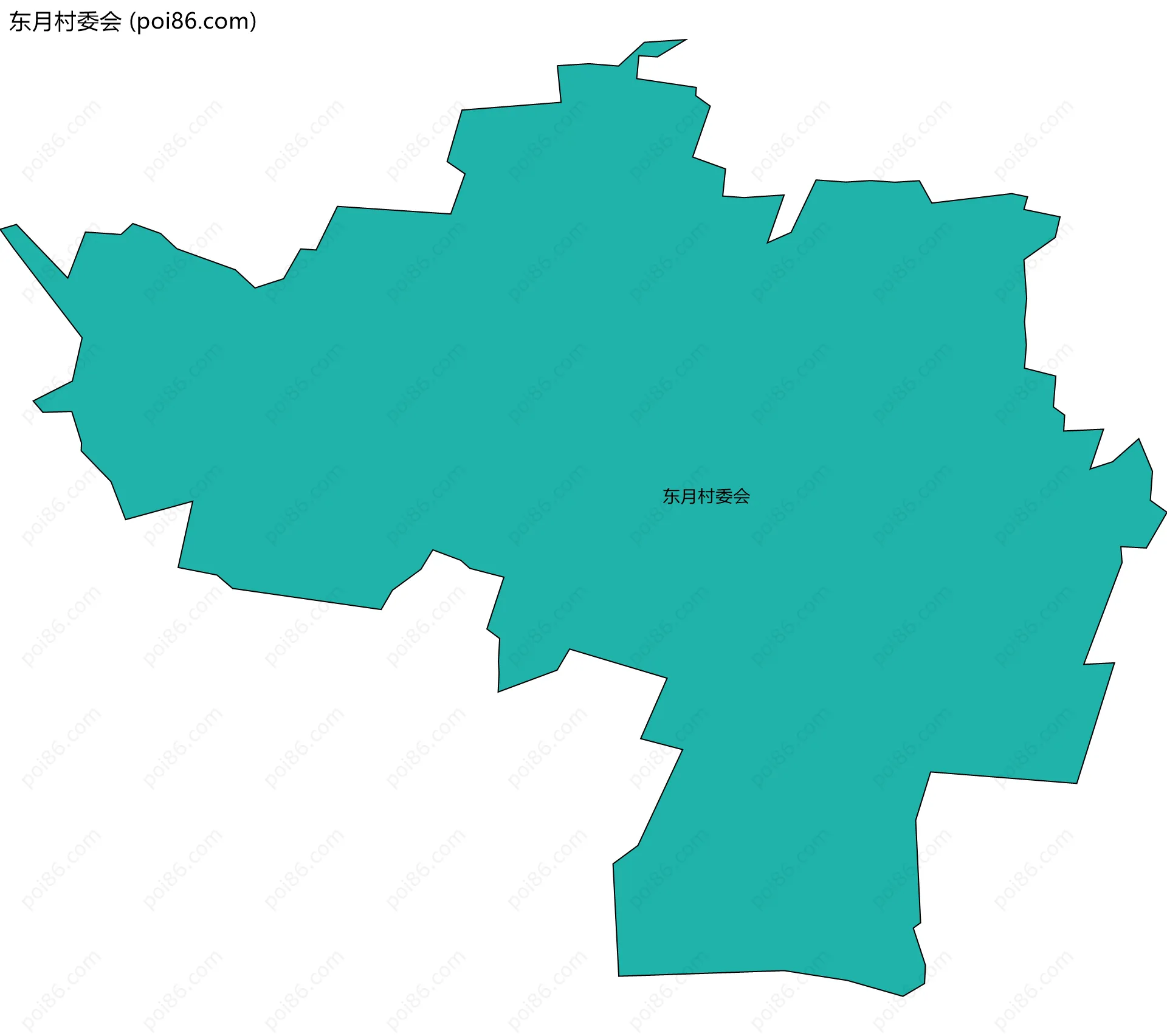 东月村委会边界地图