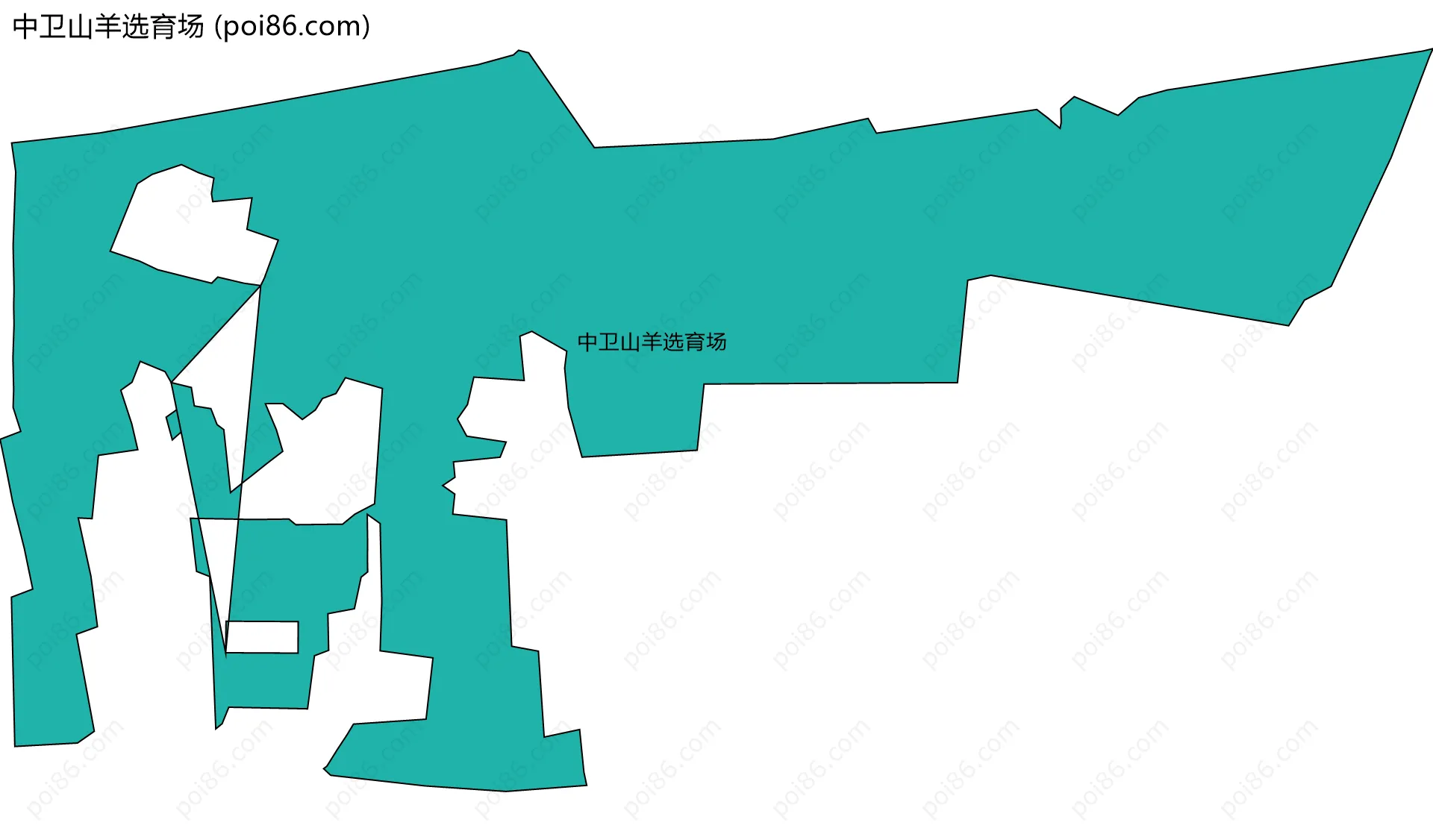 中卫山羊选育场边界地图