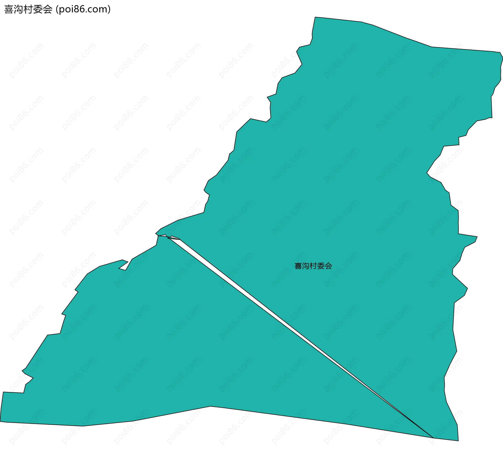 喜沟村委会边界地图