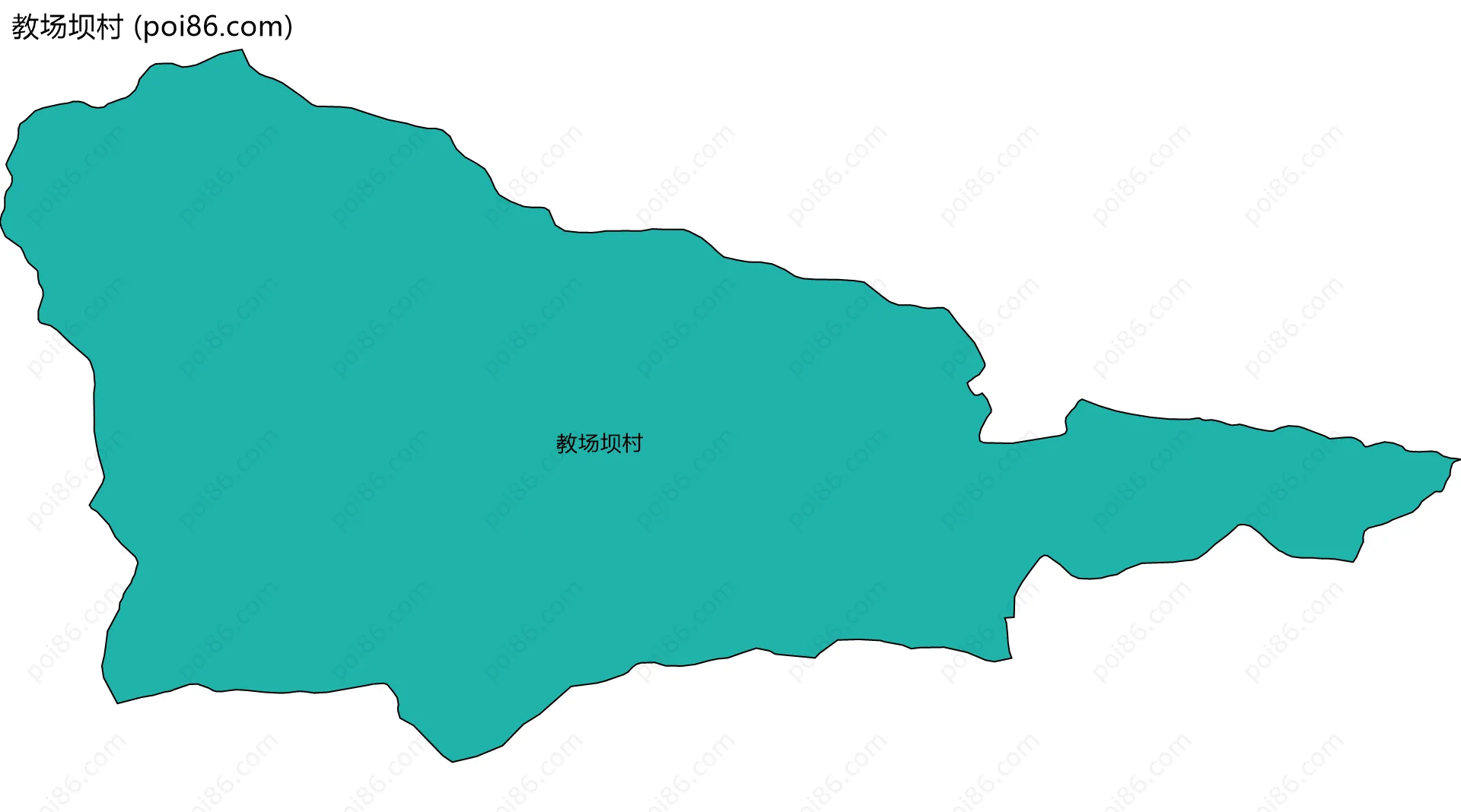 教场坝村边界地图