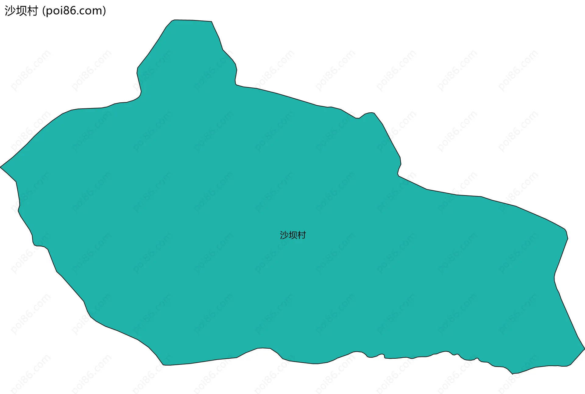 沙坝村边界地图
