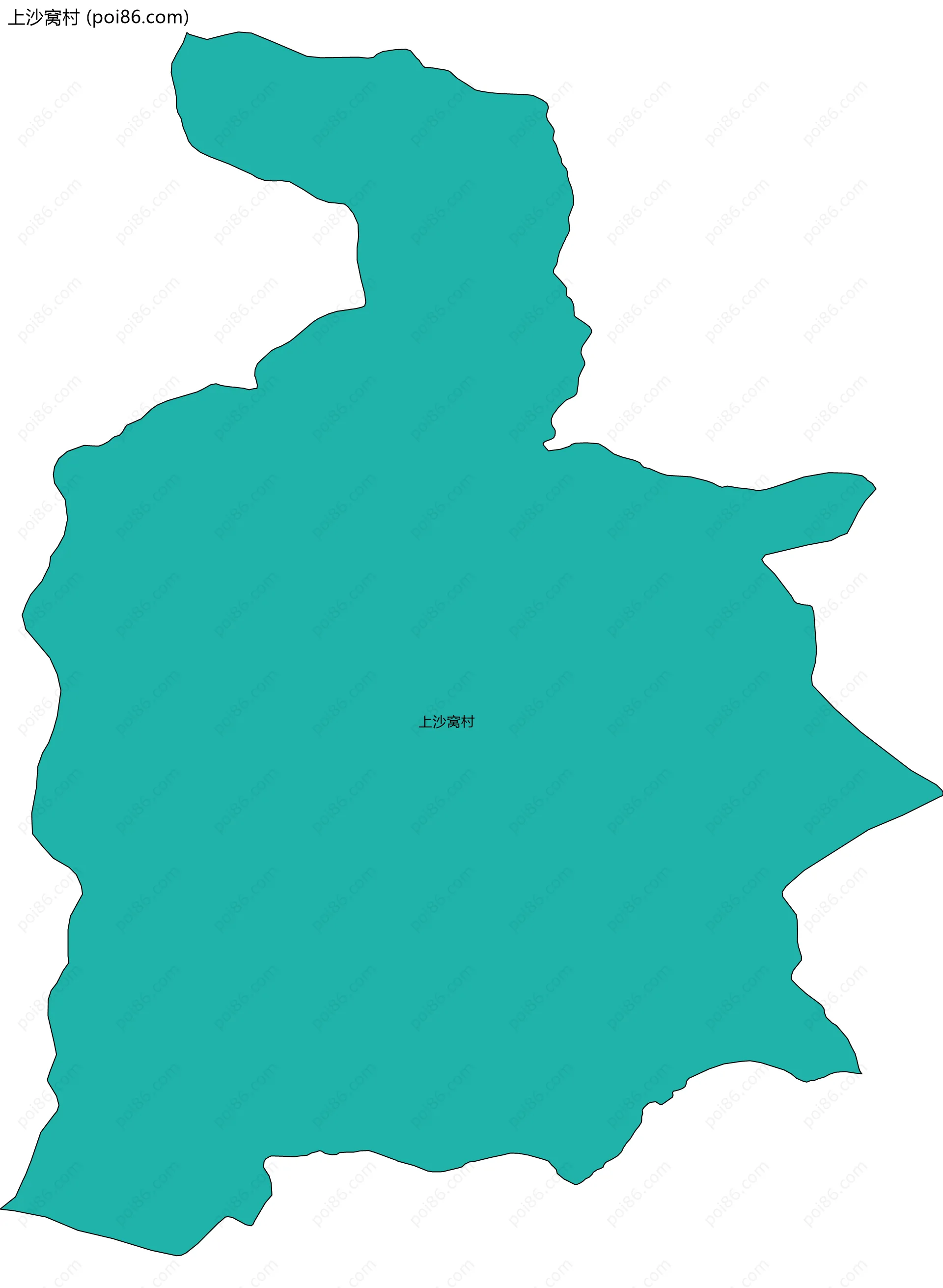 上沙窝村边界地图