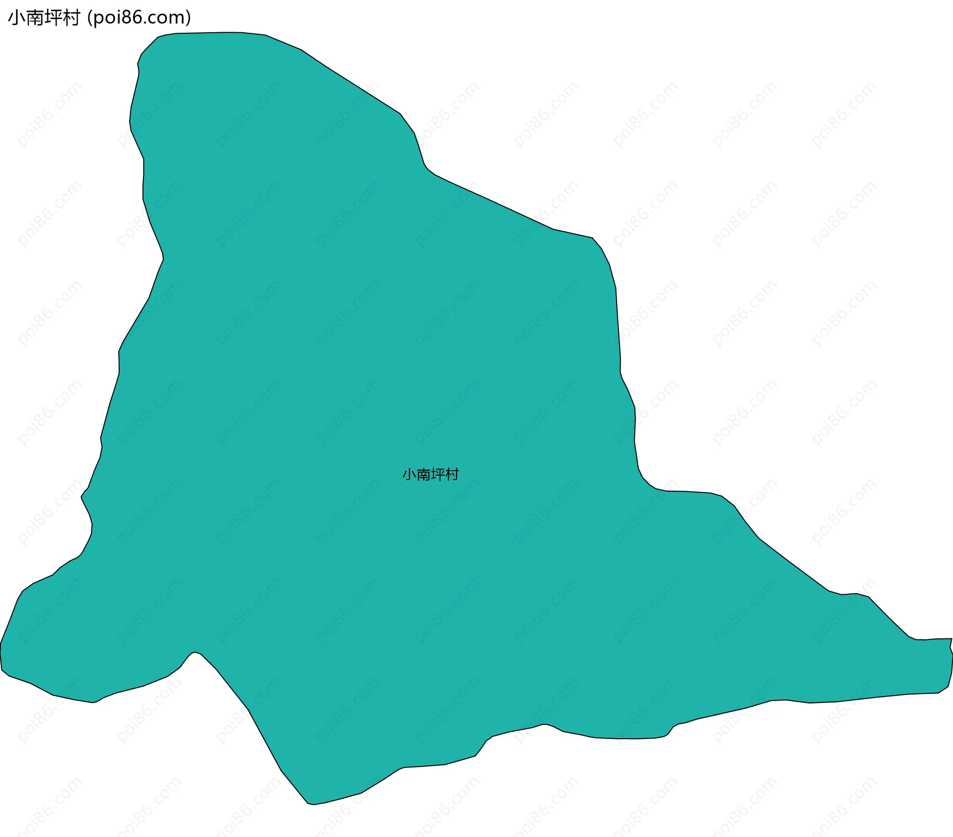 小南坪村边界地图