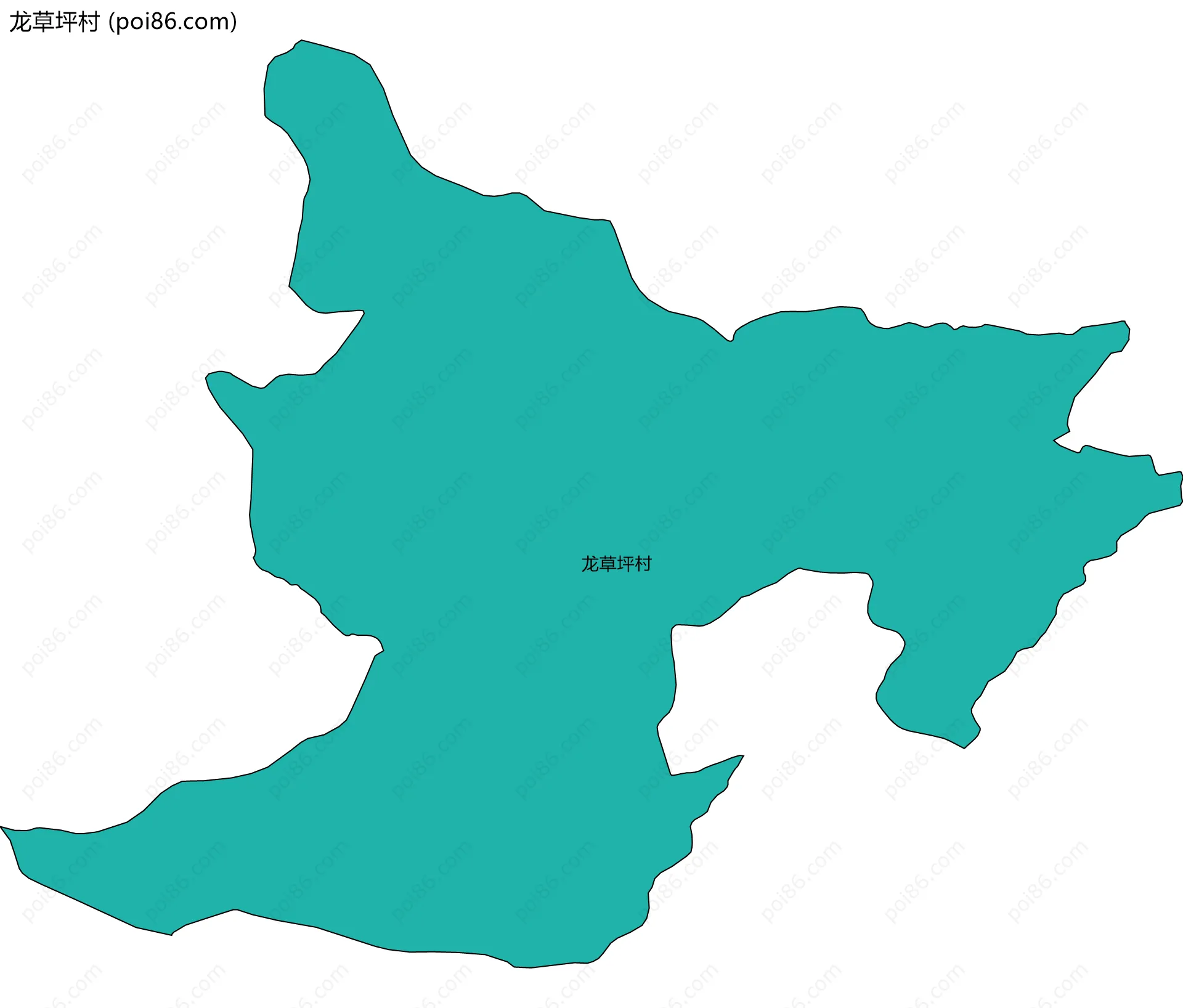 龙草坪村边界地图